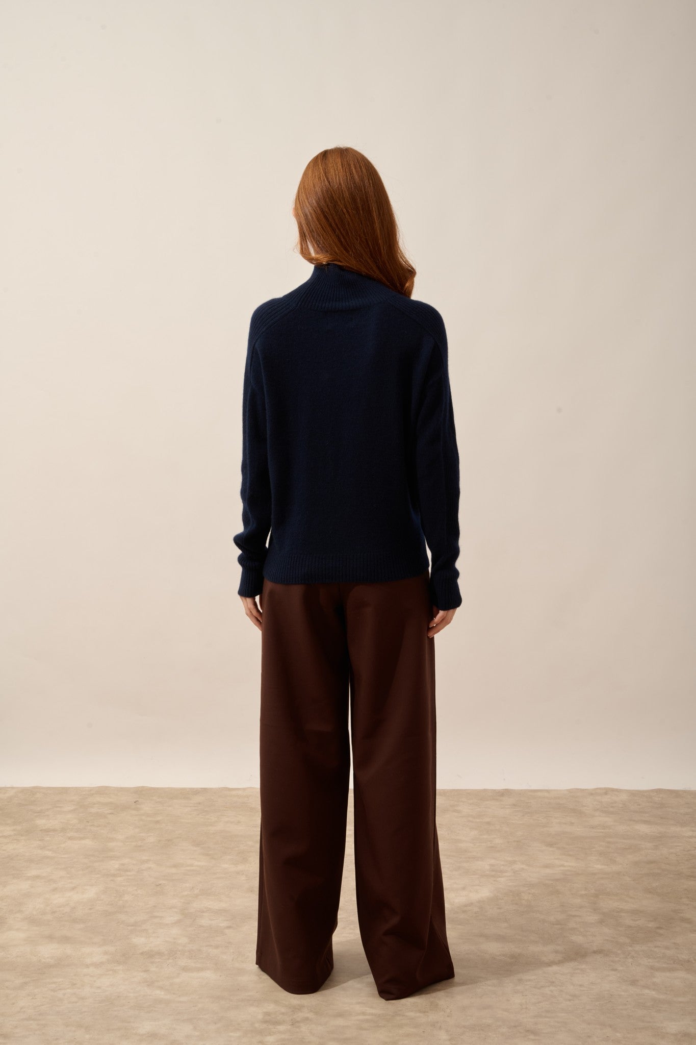 fiorina pull col roulé navy