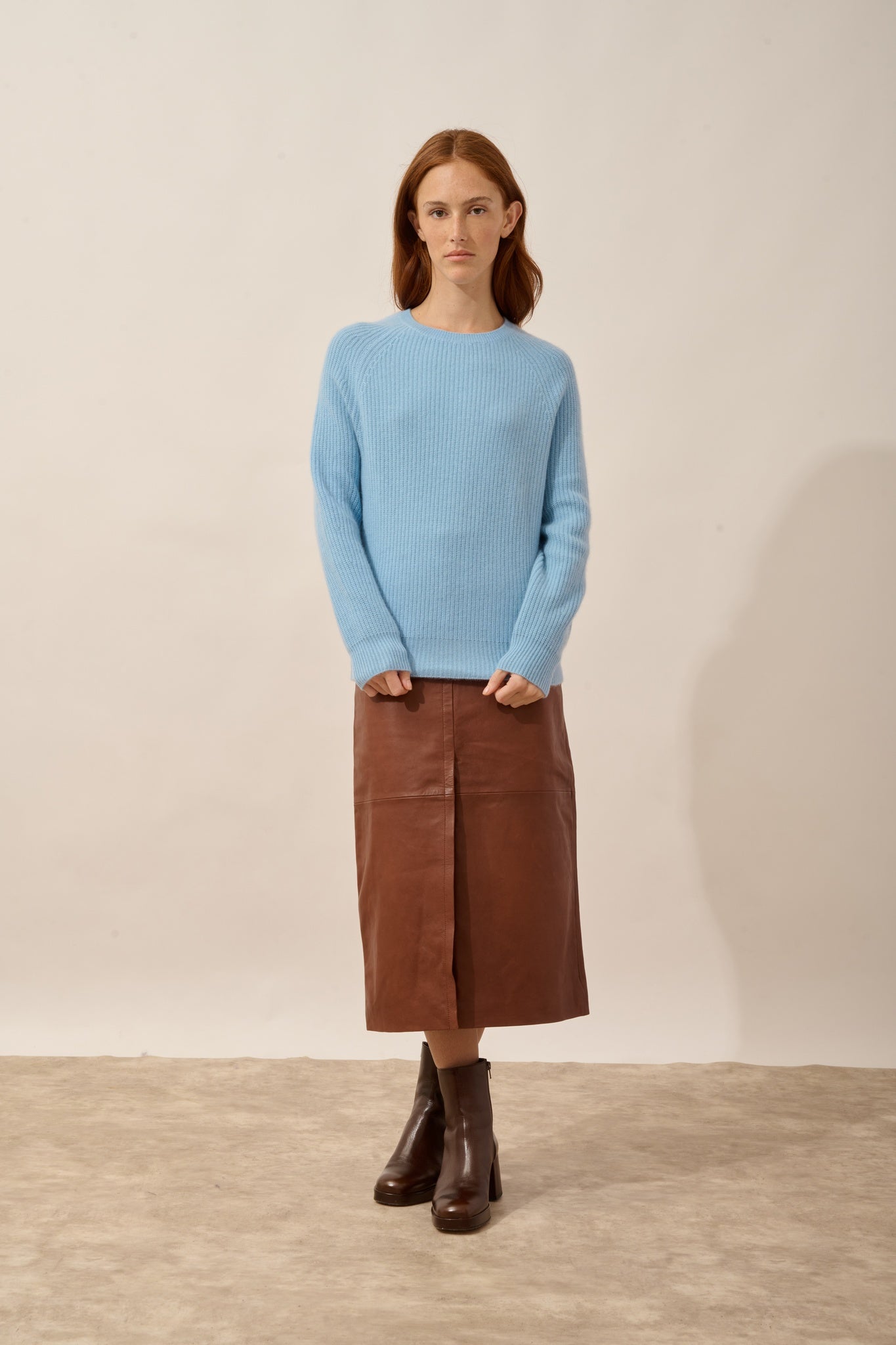 FRIO pull col rond 4 fils bleu inca