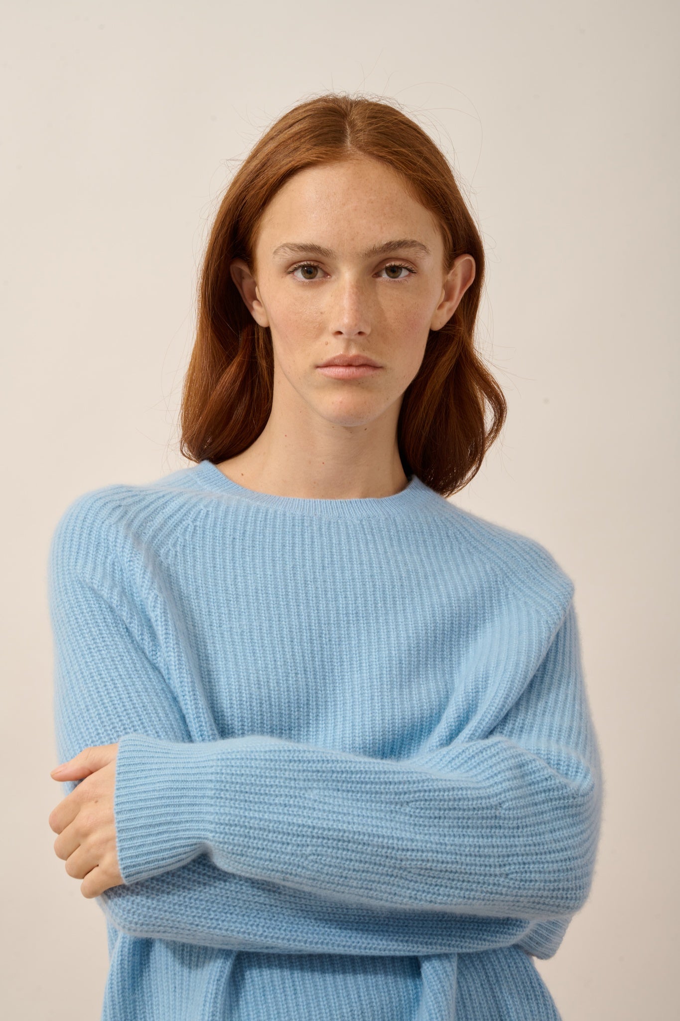 FRIO pull col rond 4 fils bleu inca