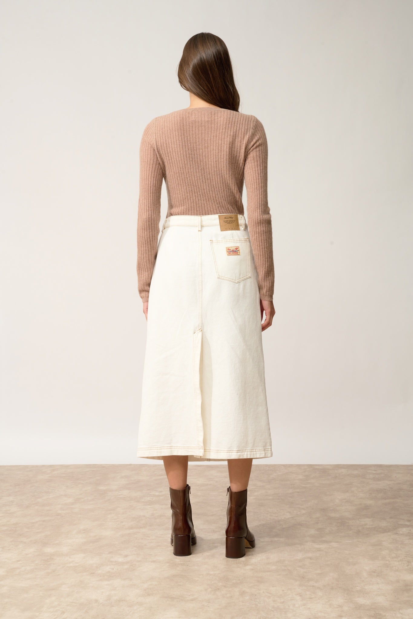 FUNI body col rond camel chiné