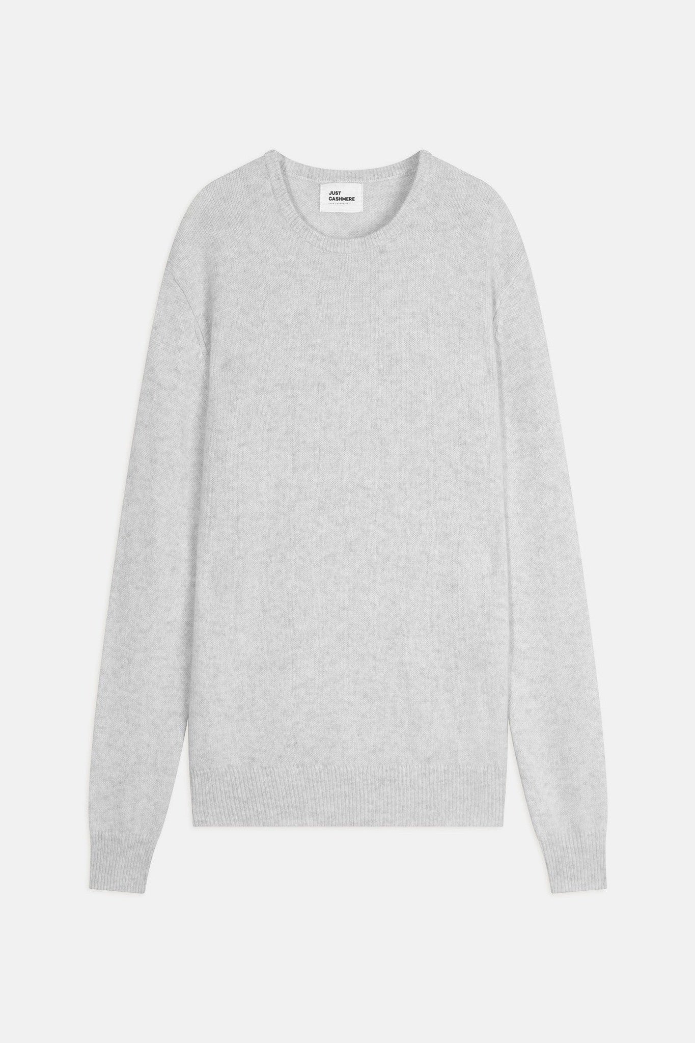 gabin pull col rond 4 fils gris perle chiné