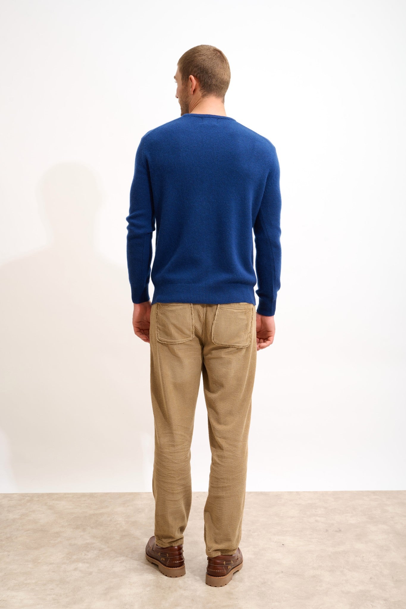 gabin pull col rond 4 fils minuit 100% cachemire