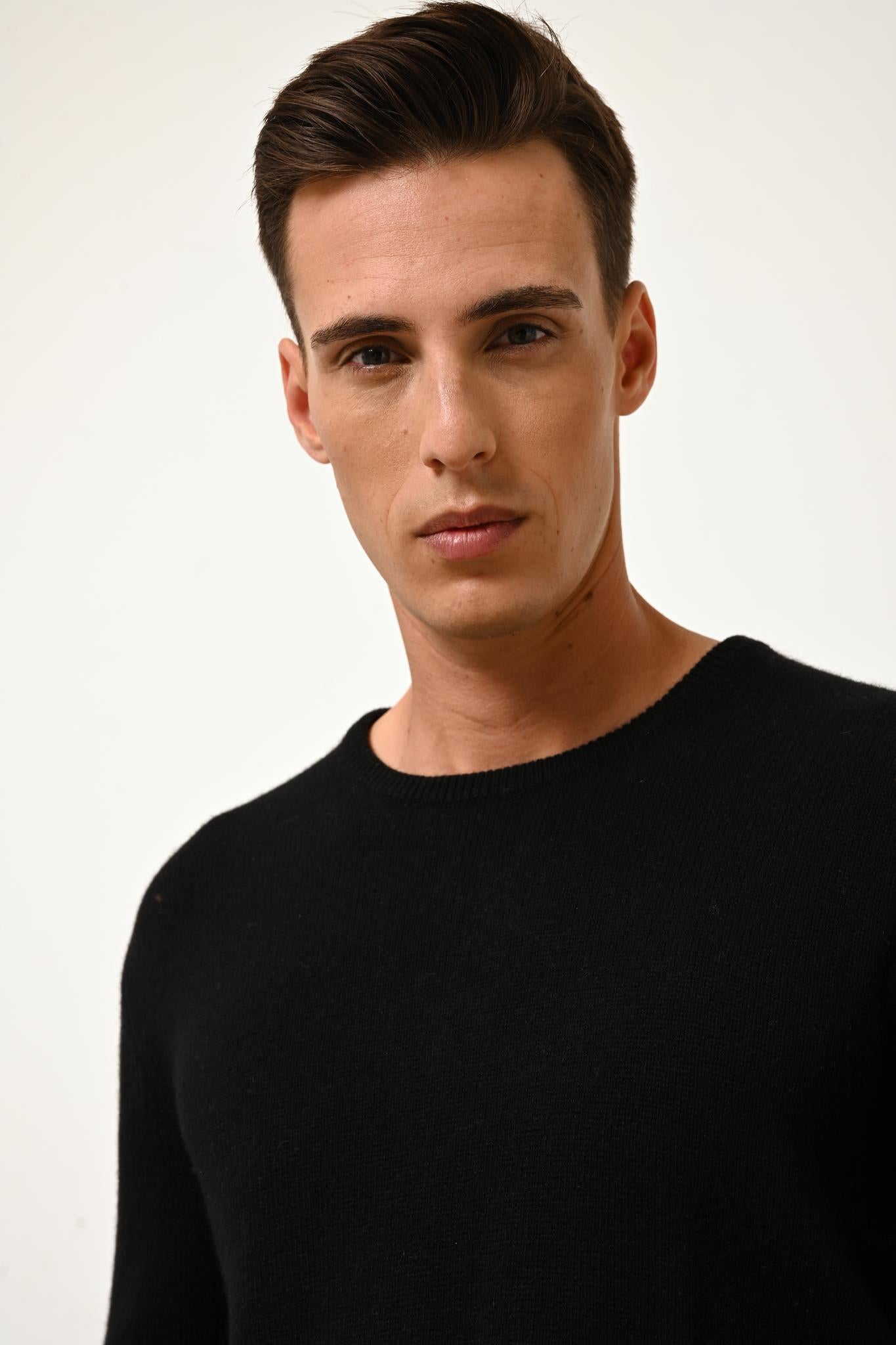 GABIN pull col rond noir
