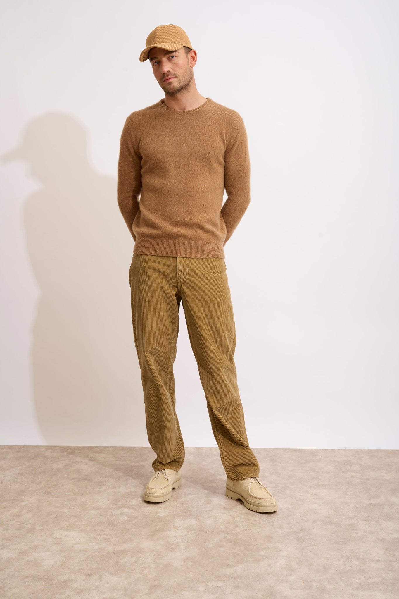 GABIN pull col rond noisette