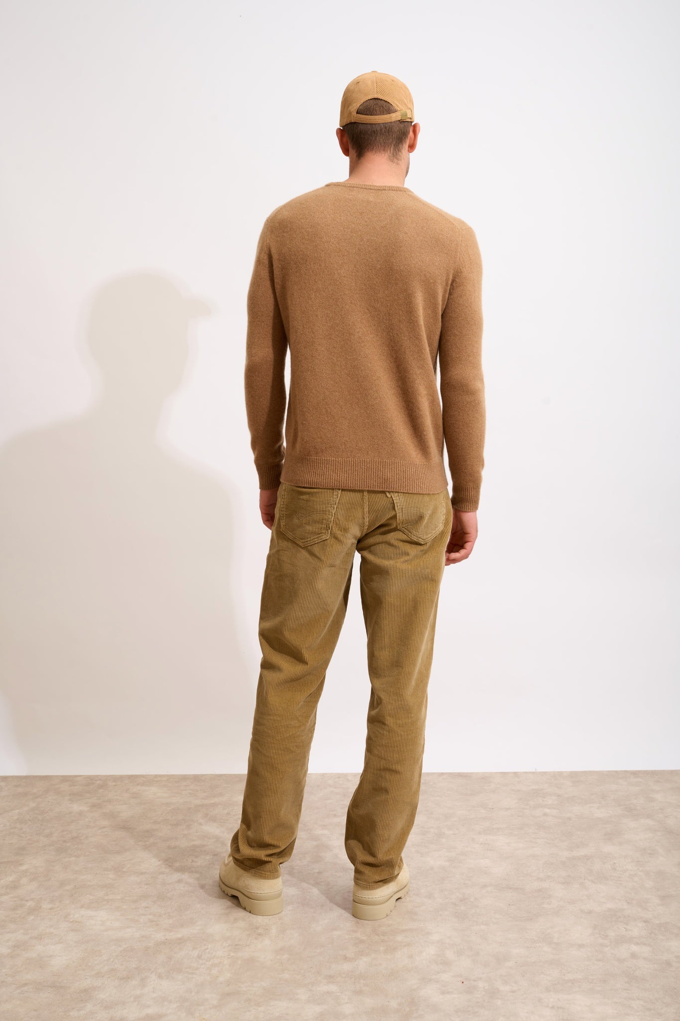 GABIN pull col rond noisette