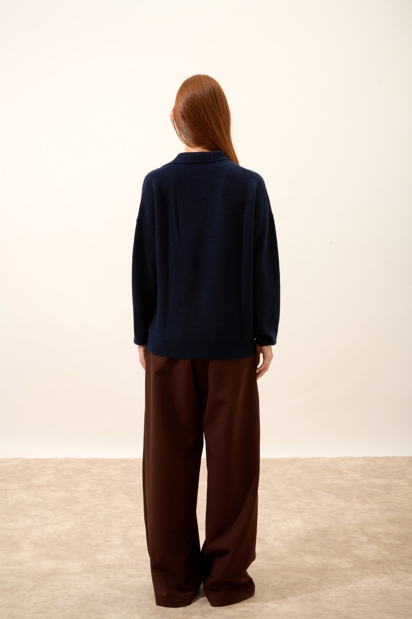 GARCIA polo v-neck navy