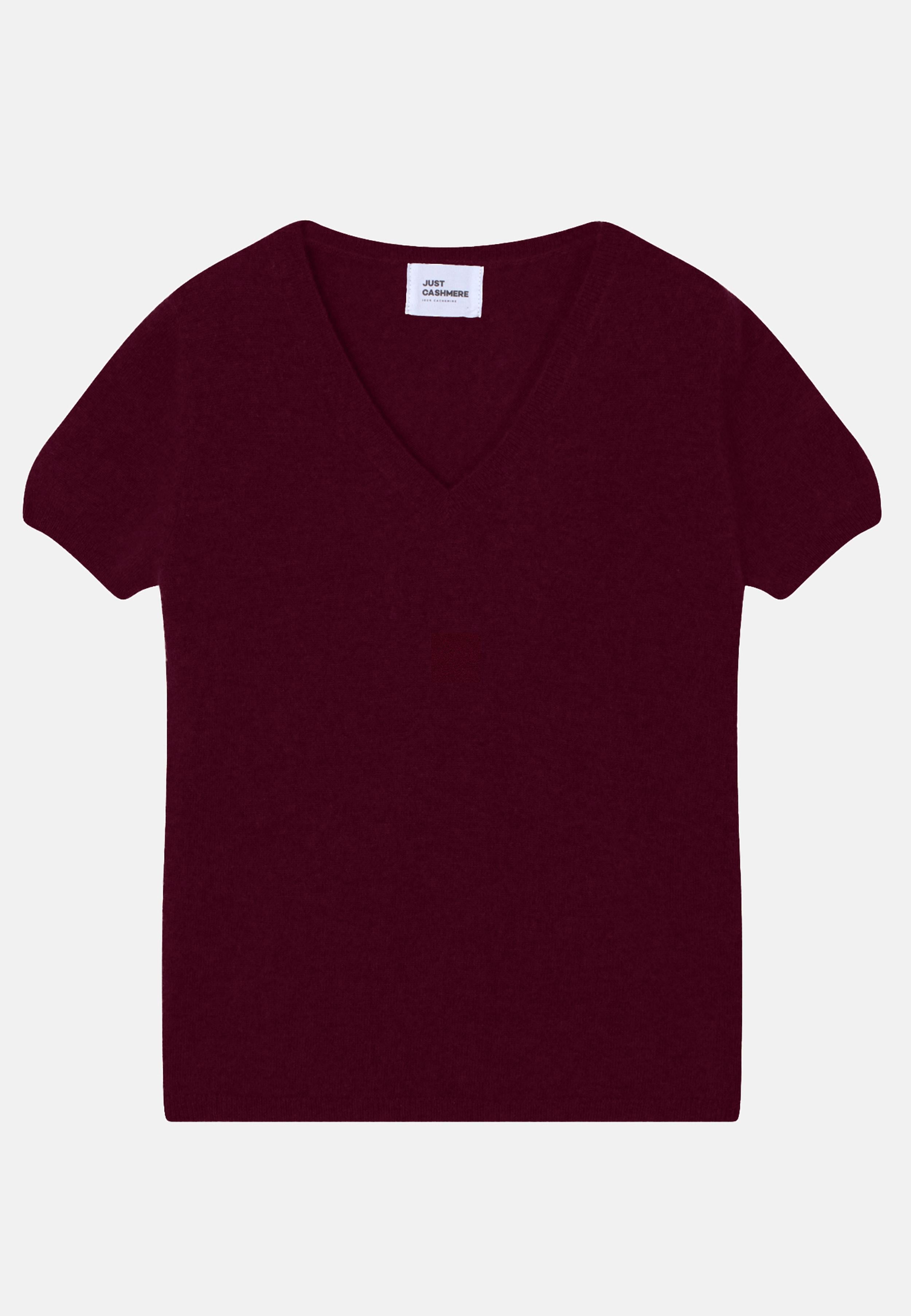 GLAMIS t-shirt col v bordeaux