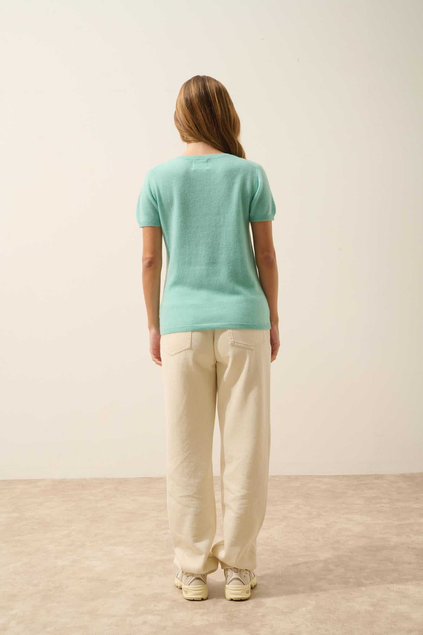 GLAMIS t-shirt col v jade