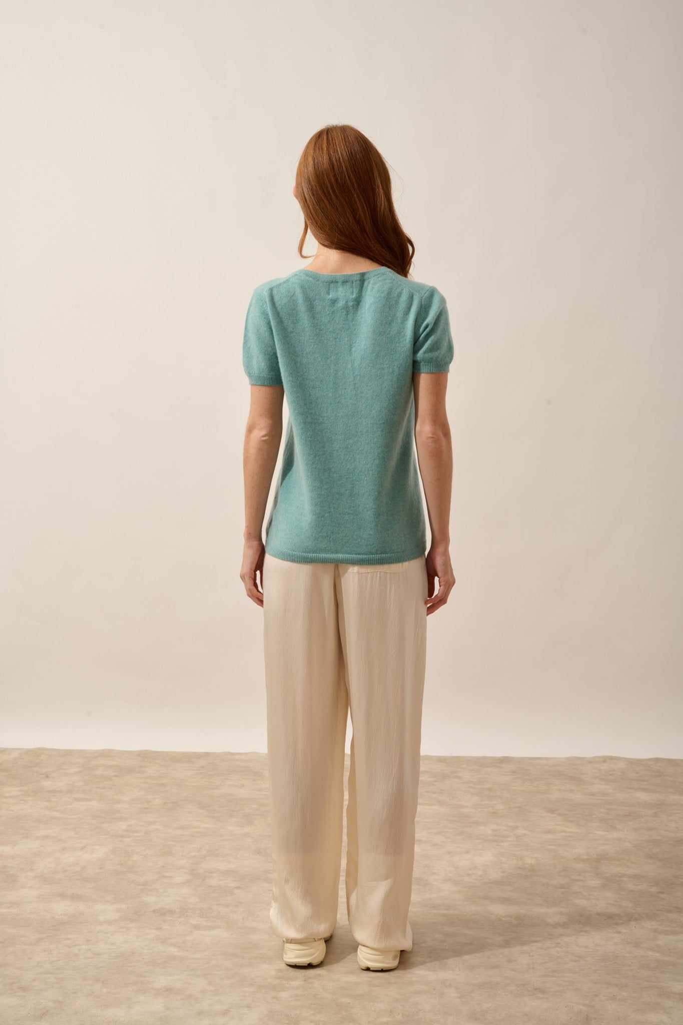 glamis t-shirt col v vert chiné