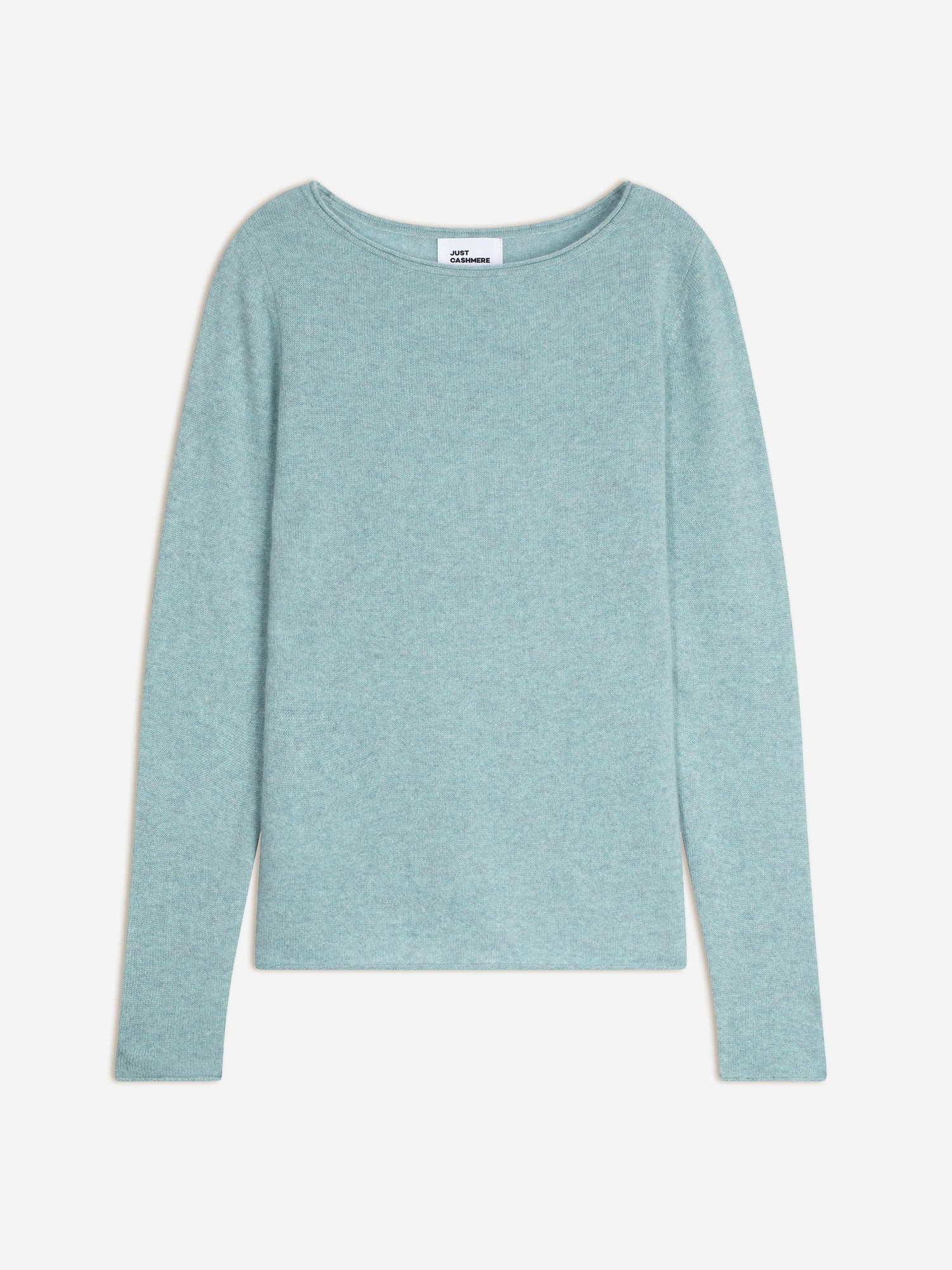 GRACE pull col bateau aqua chiné