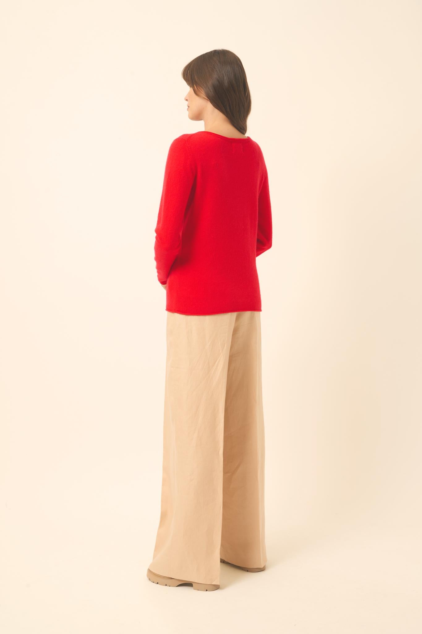 GRACE carmine boat-neck sweater