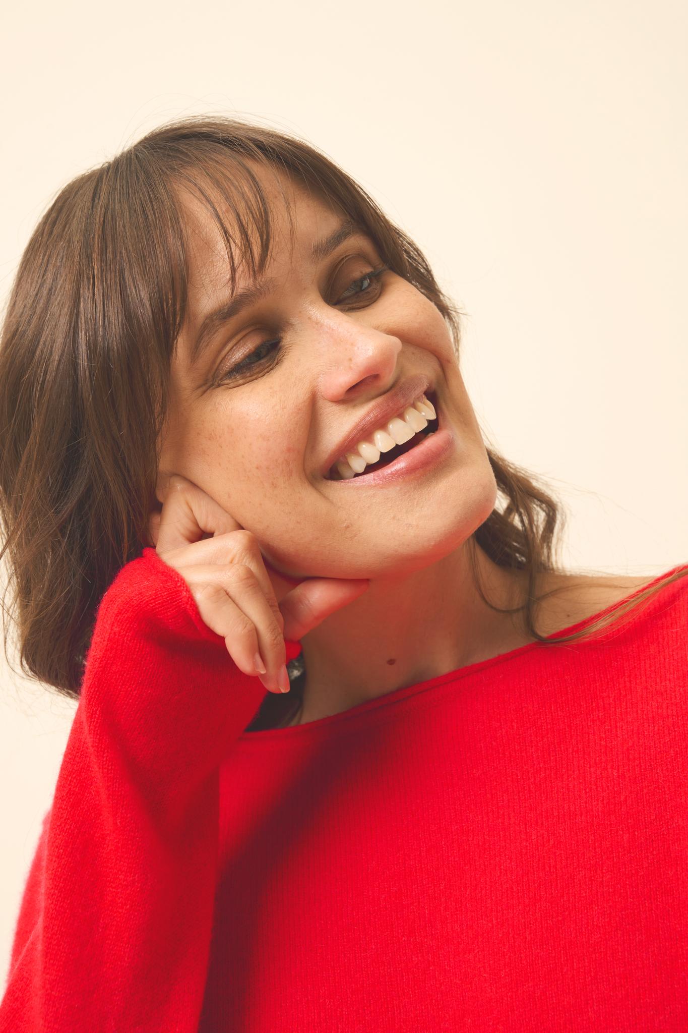 GRACE carmine boat-neck sweater