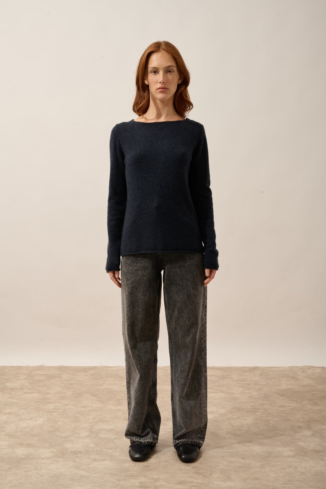 GRACE pull col bateau caviar