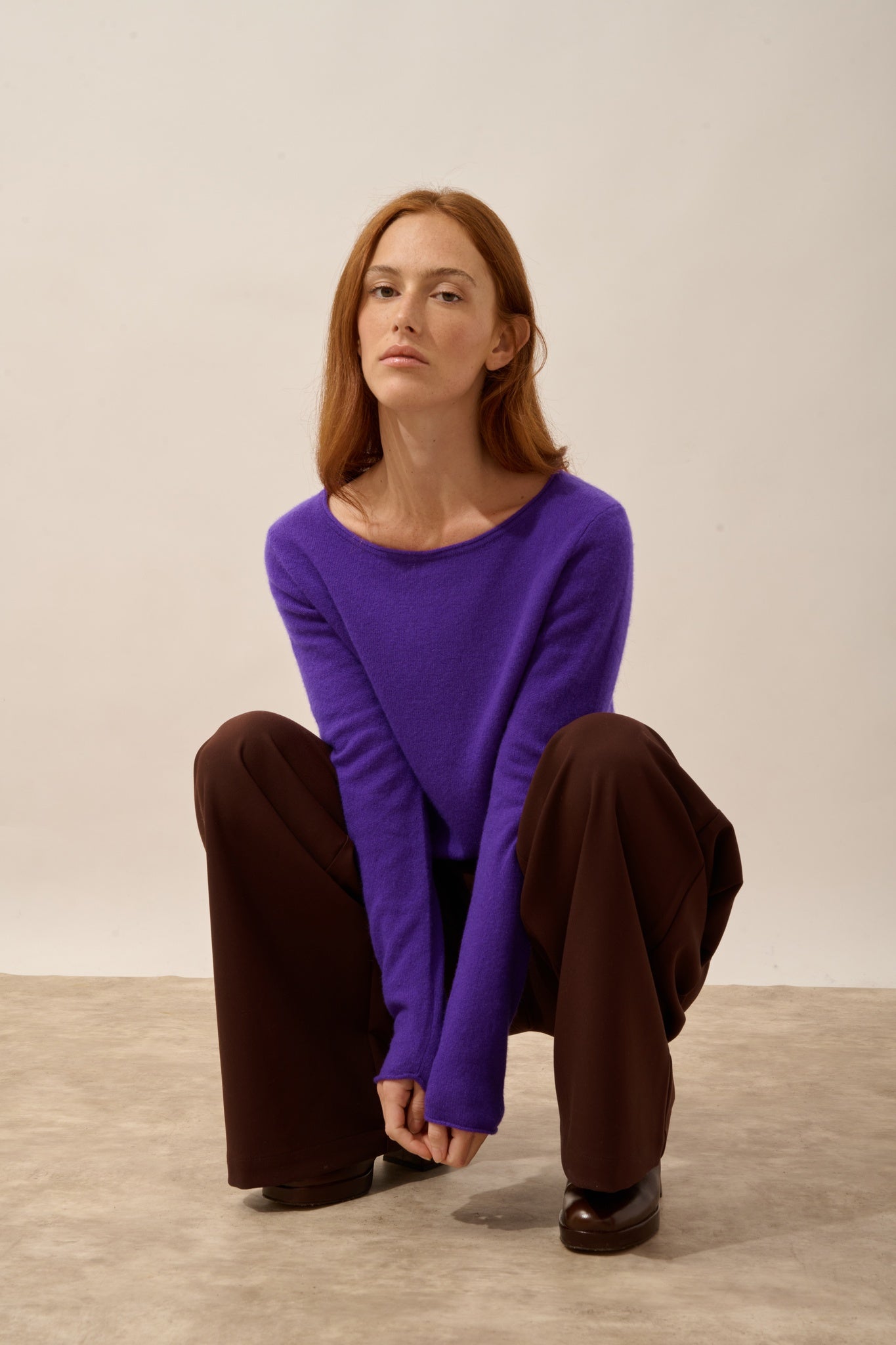 GRACE pull col bateau gentiane