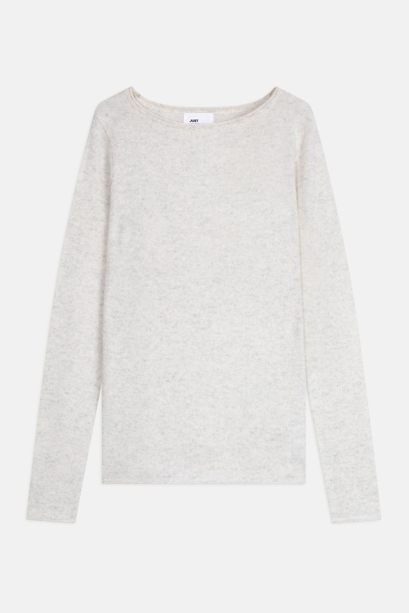 grace pull col bateau gris perle chiné