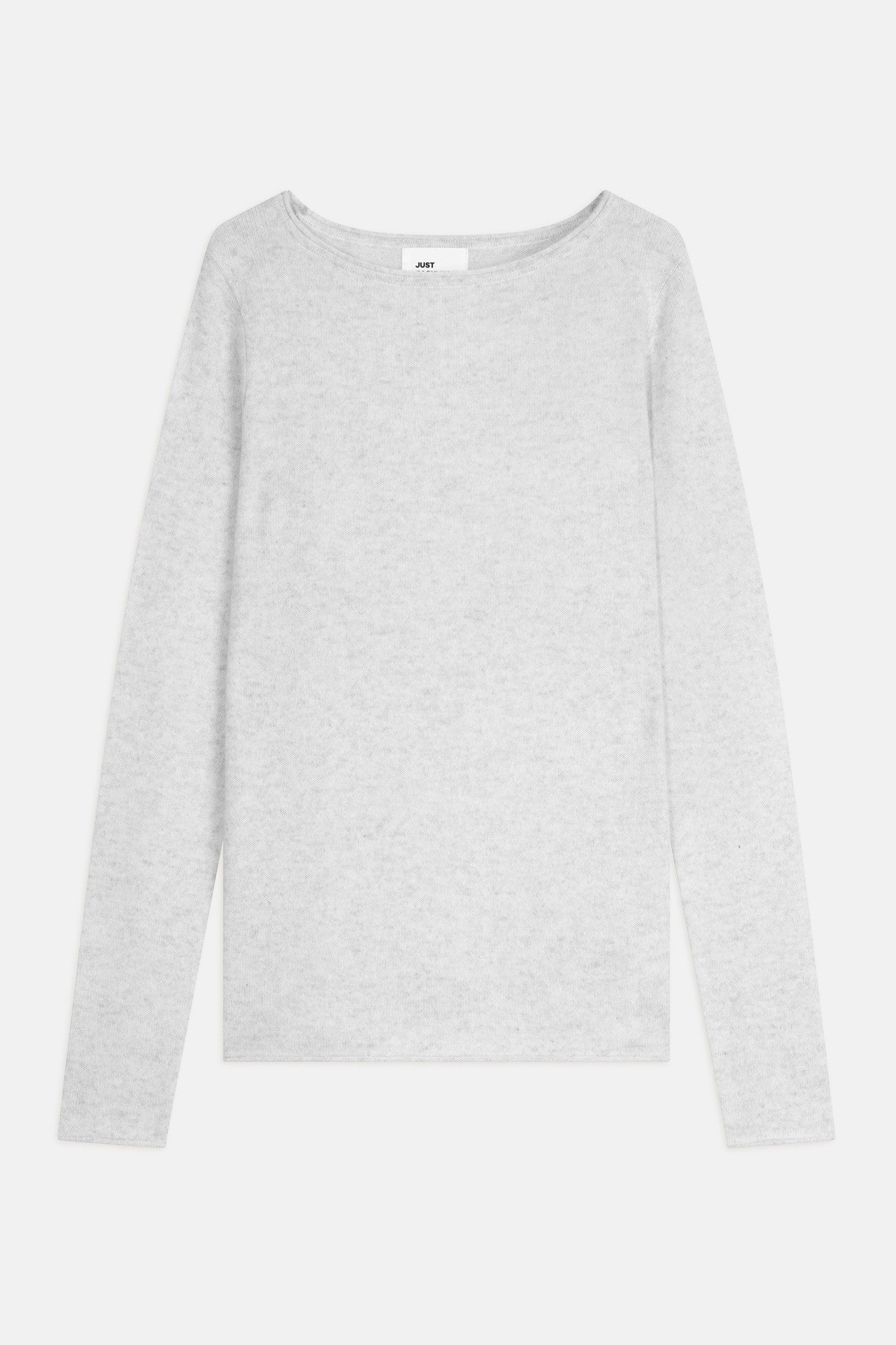 grace pull col bateau gris perle chiné