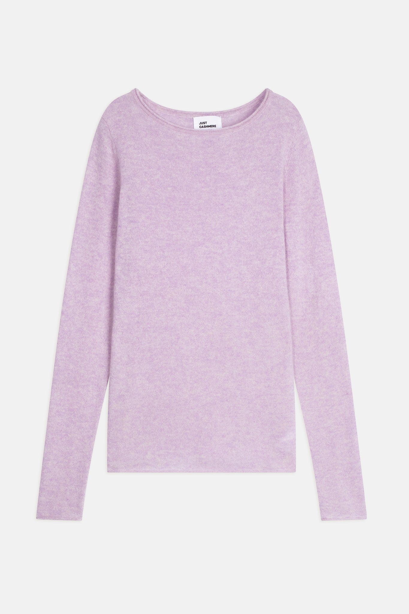grace pull col bateau mauve chiné