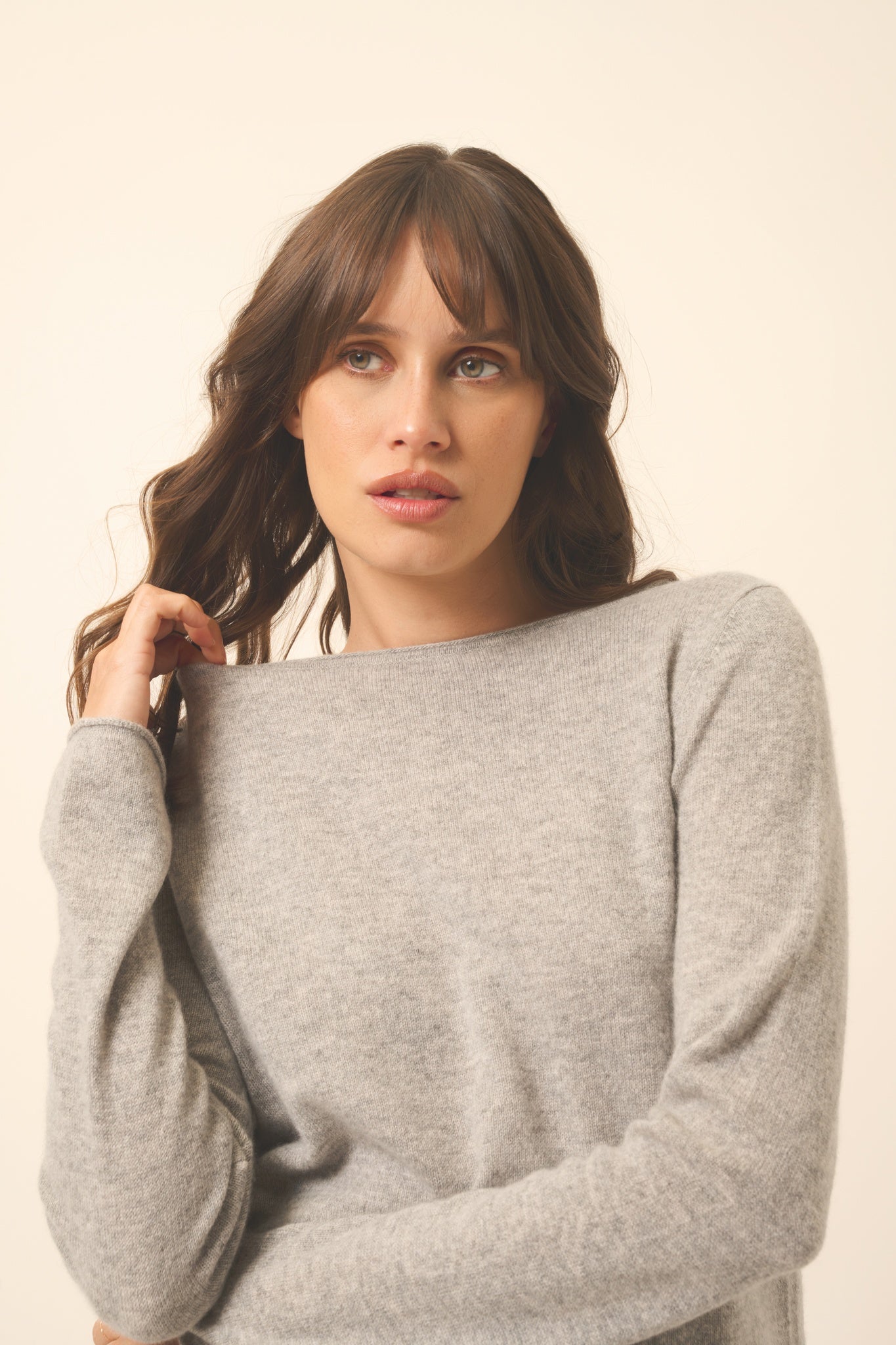 GRACE pull col bateau nuage chiné