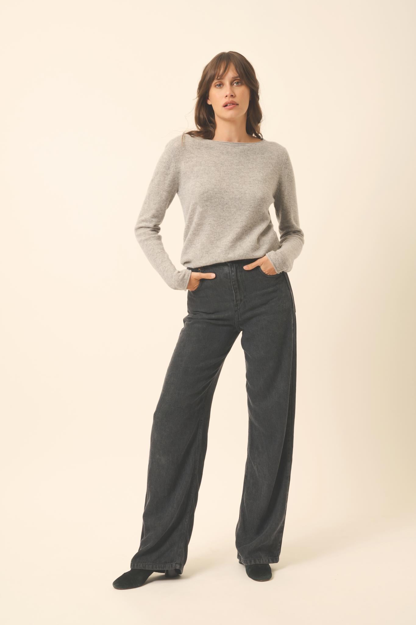 GRACE cloudy boat-neck sweater