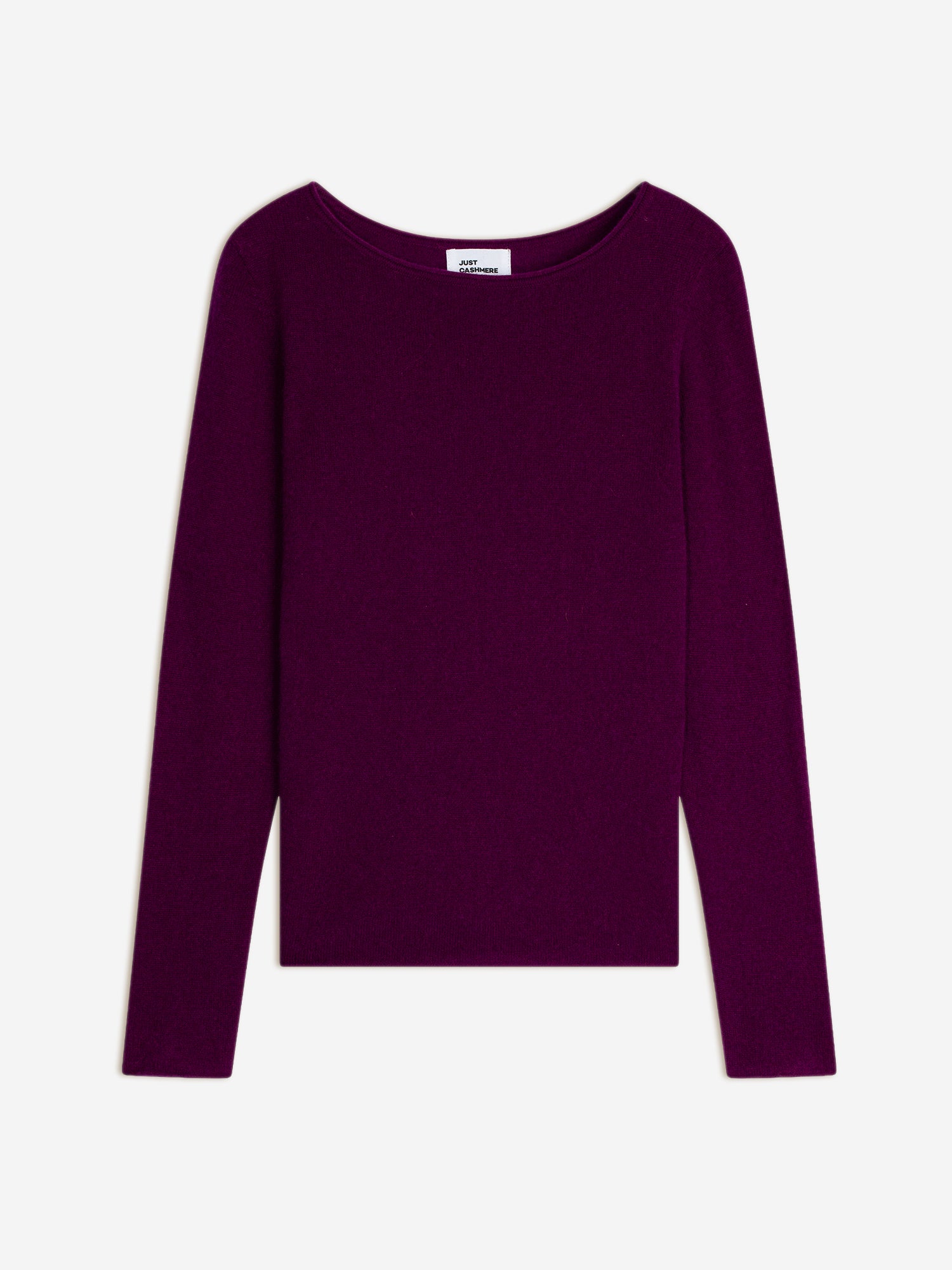 GRACE plum boat-neck sweater