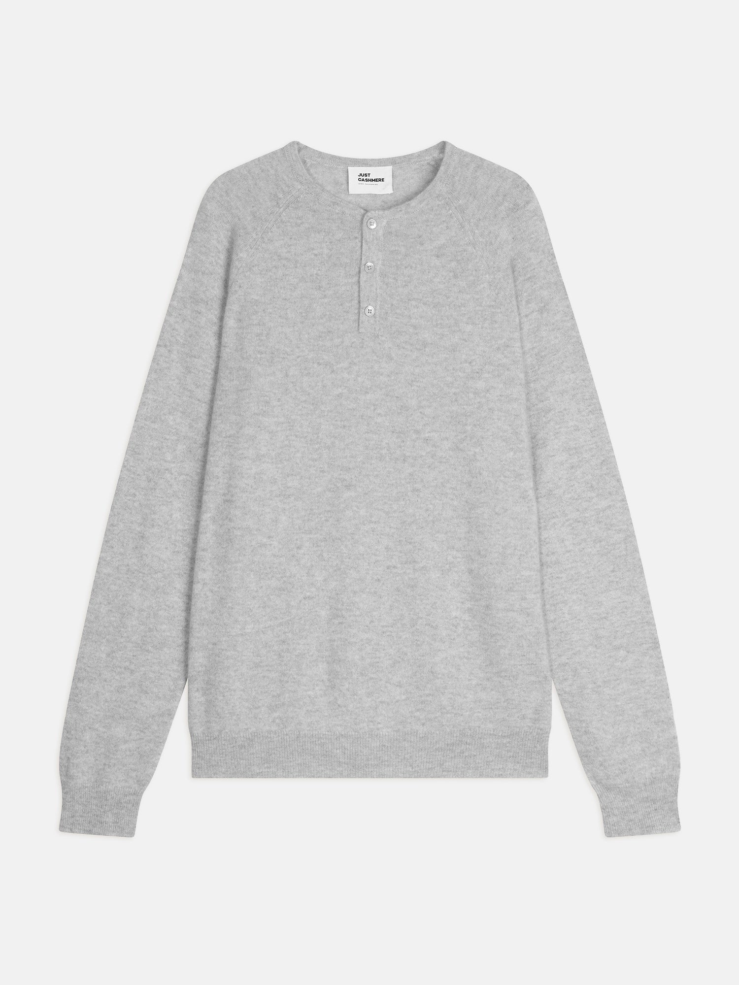 GUZMAN pull col tunisien gris clair chiné