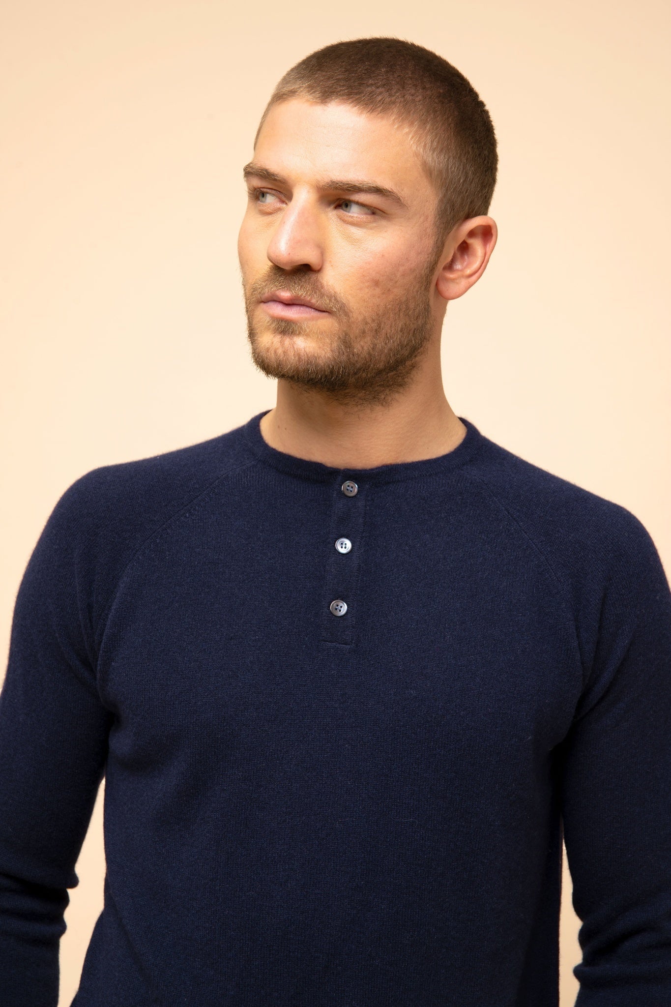 GUZMAN pull col tunisien navy