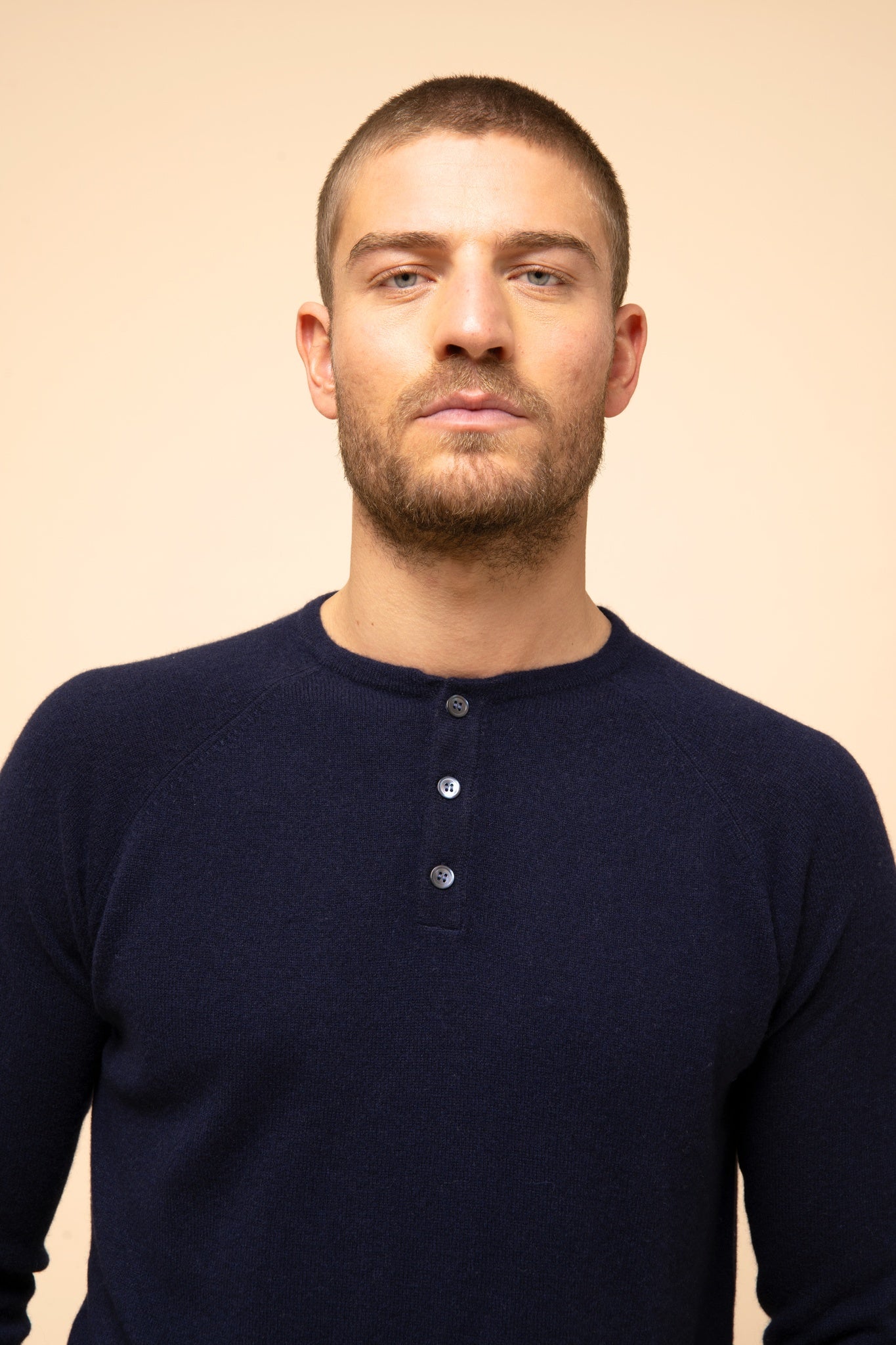 GUZMAN pull col tunisien navy