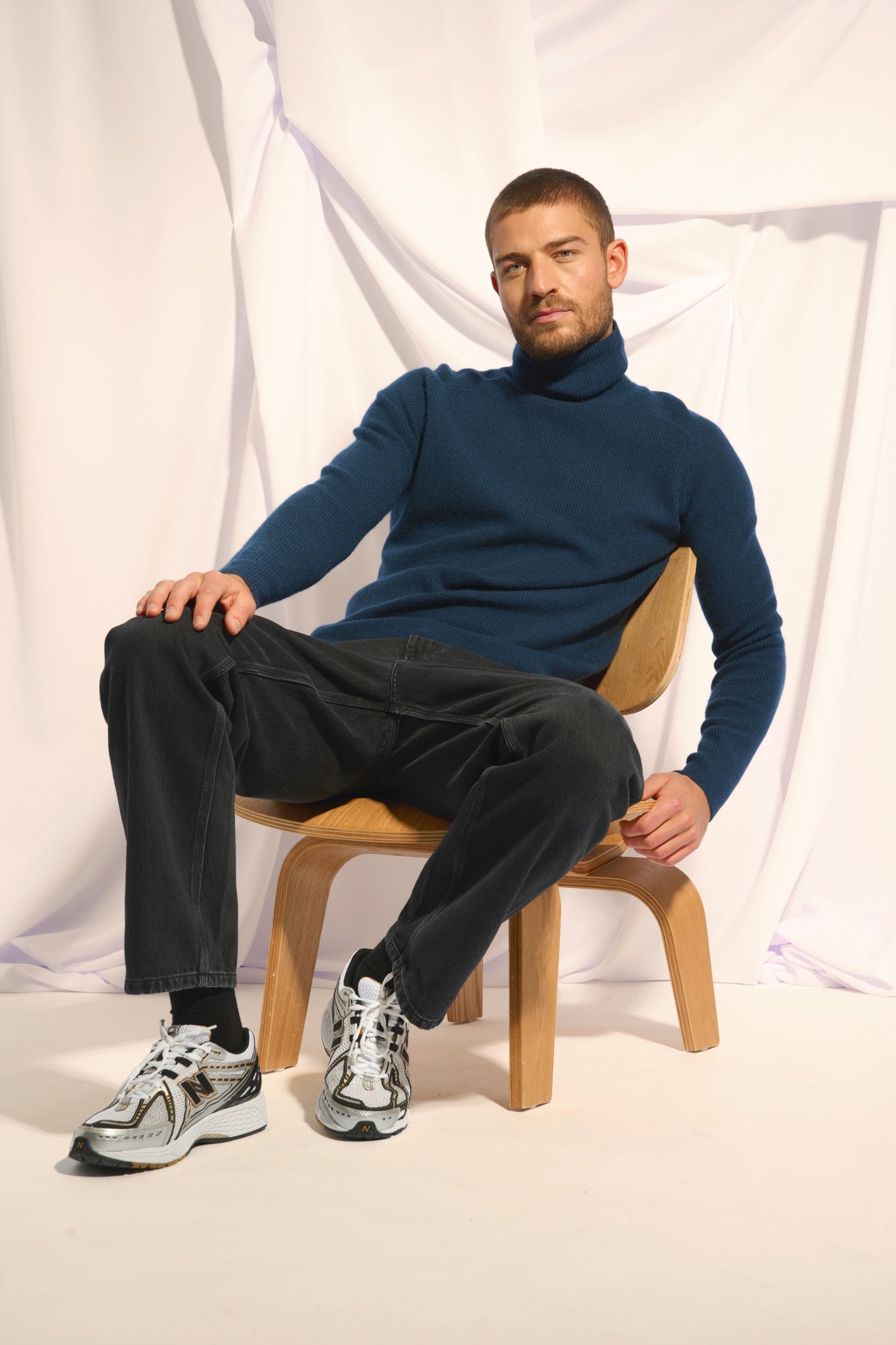 GYALWA turtleneck sweater petrol blue