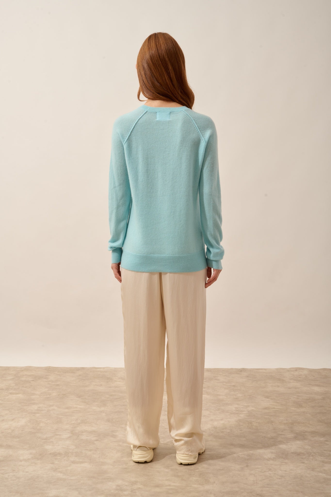 HELEN pull col rond aqua