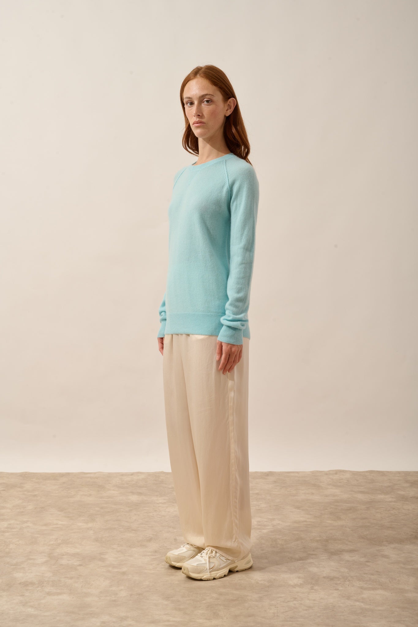 HELEN pull col rond aqua