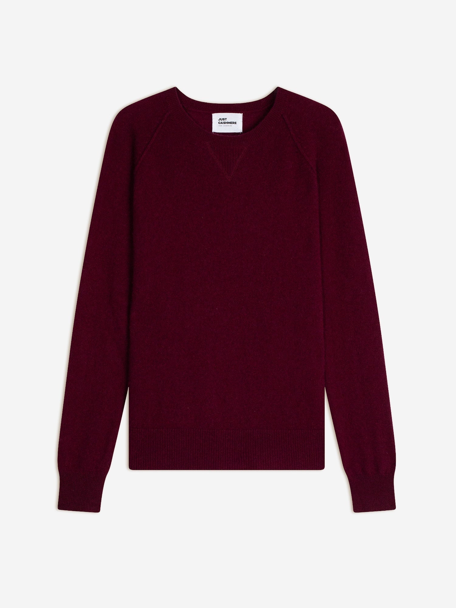HELEN pull col rond bordeaux