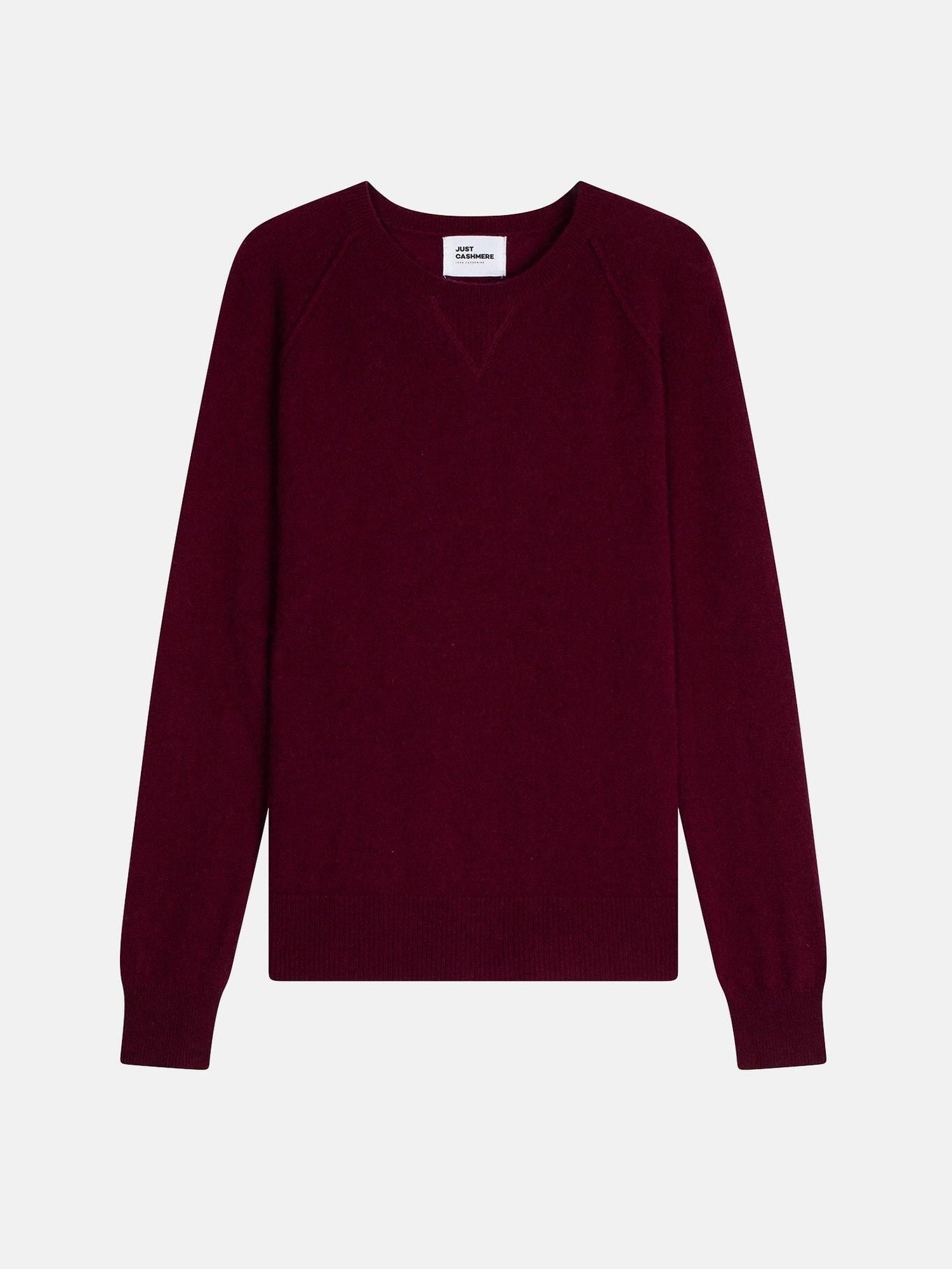 HELEN pull col rond bordeaux