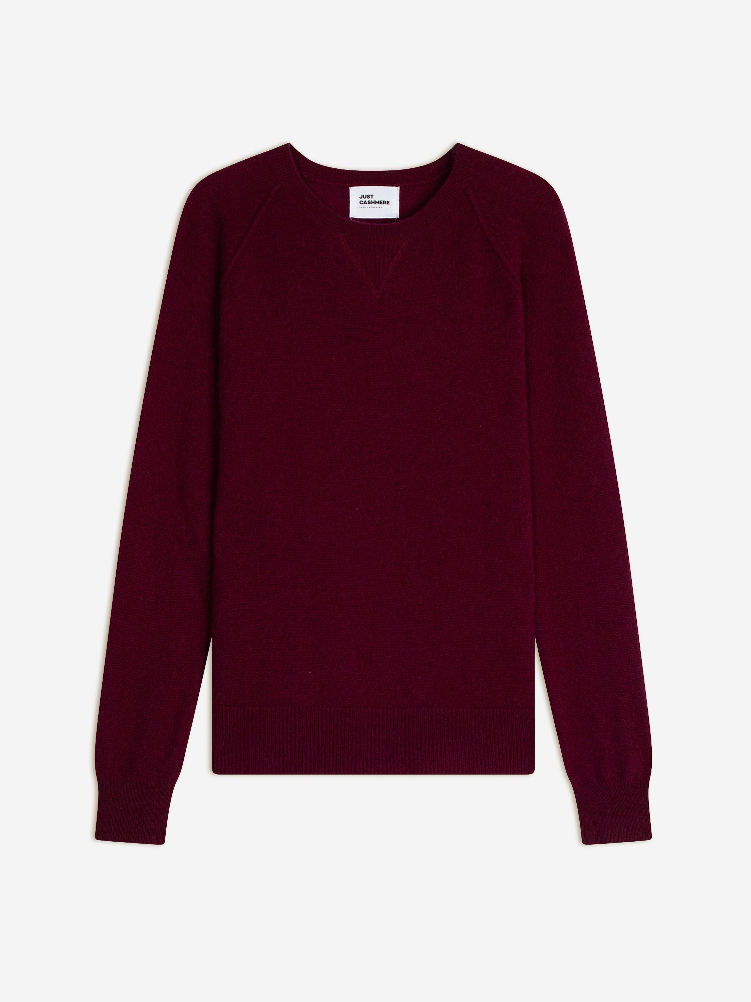 HELEN pull col rond bordeaux