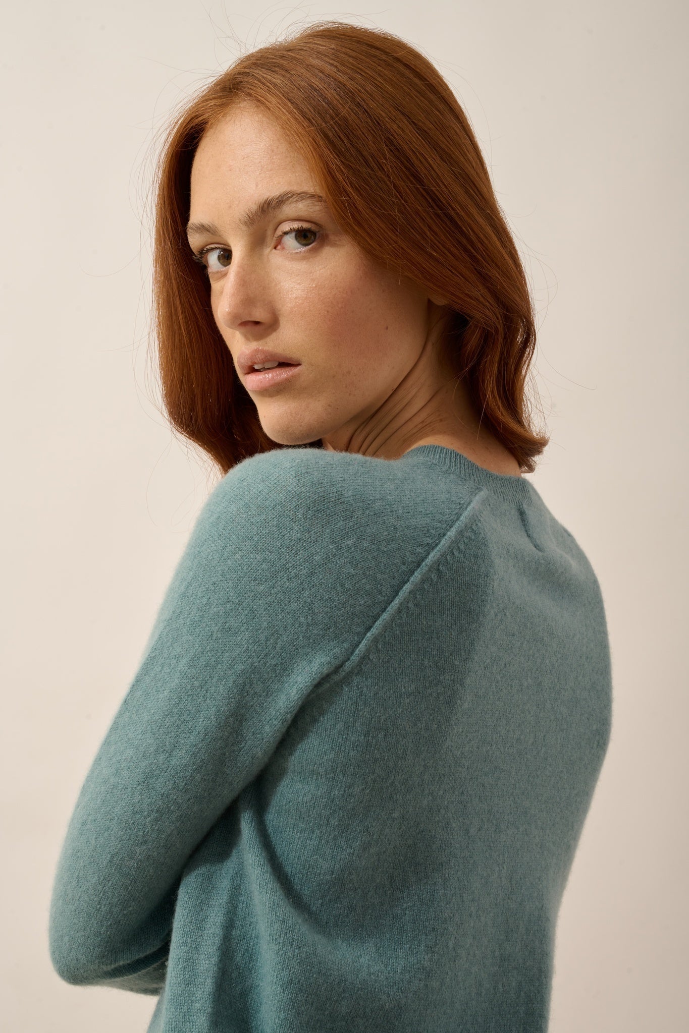 HELEN pull col rond eucalyptus