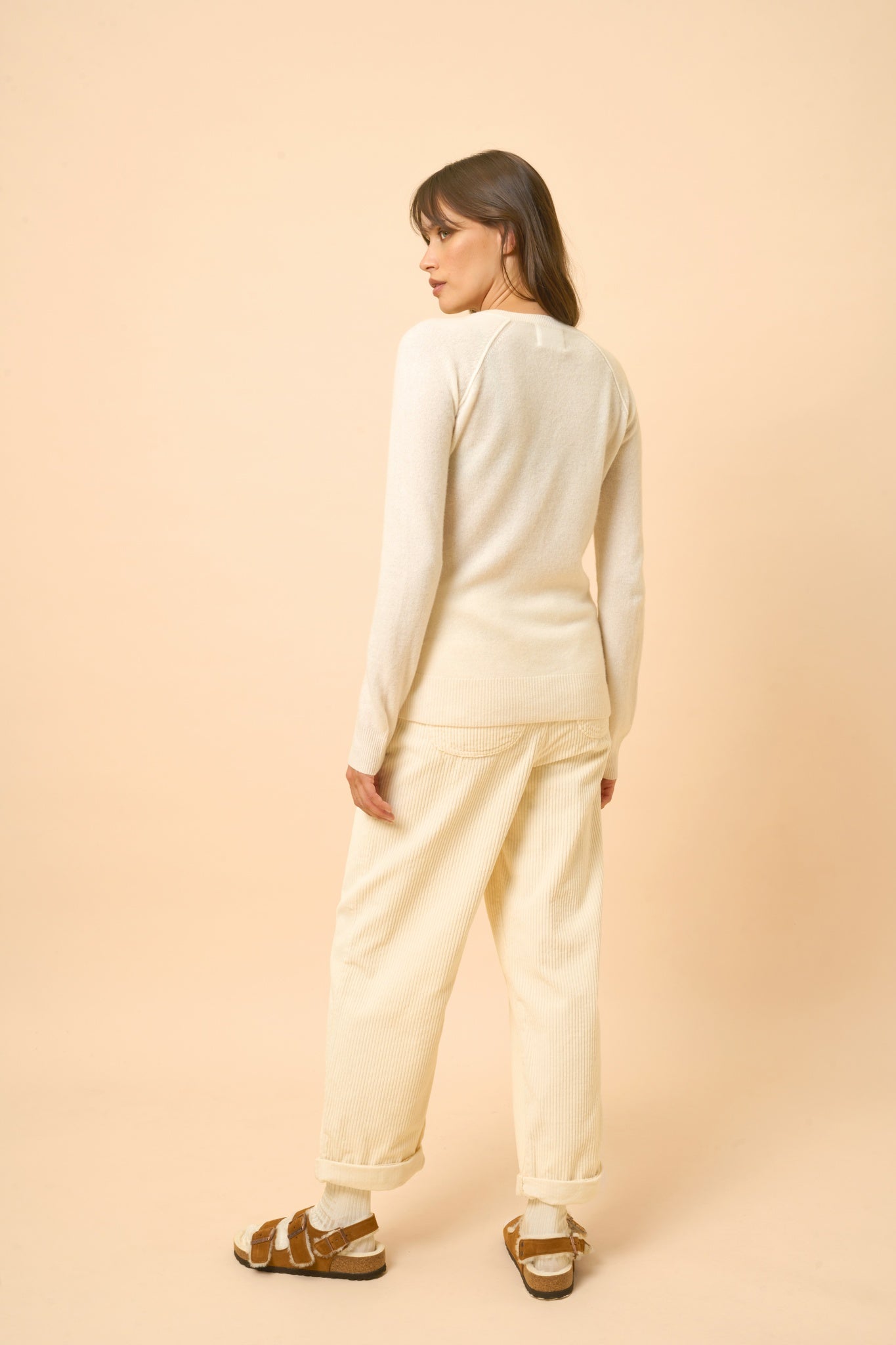 HELEN pull col rond ivoire