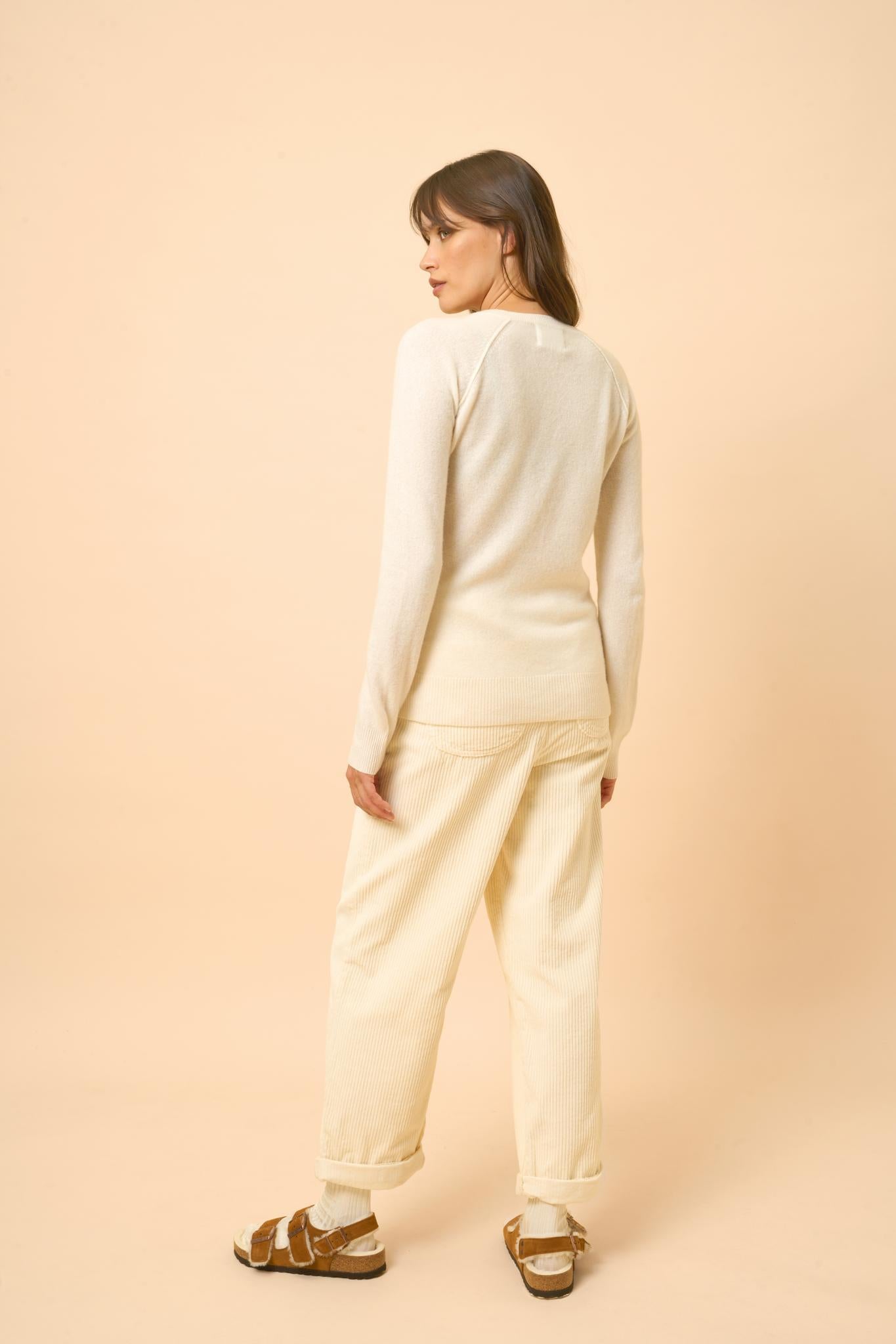 HELEN round-neck sweater ivory