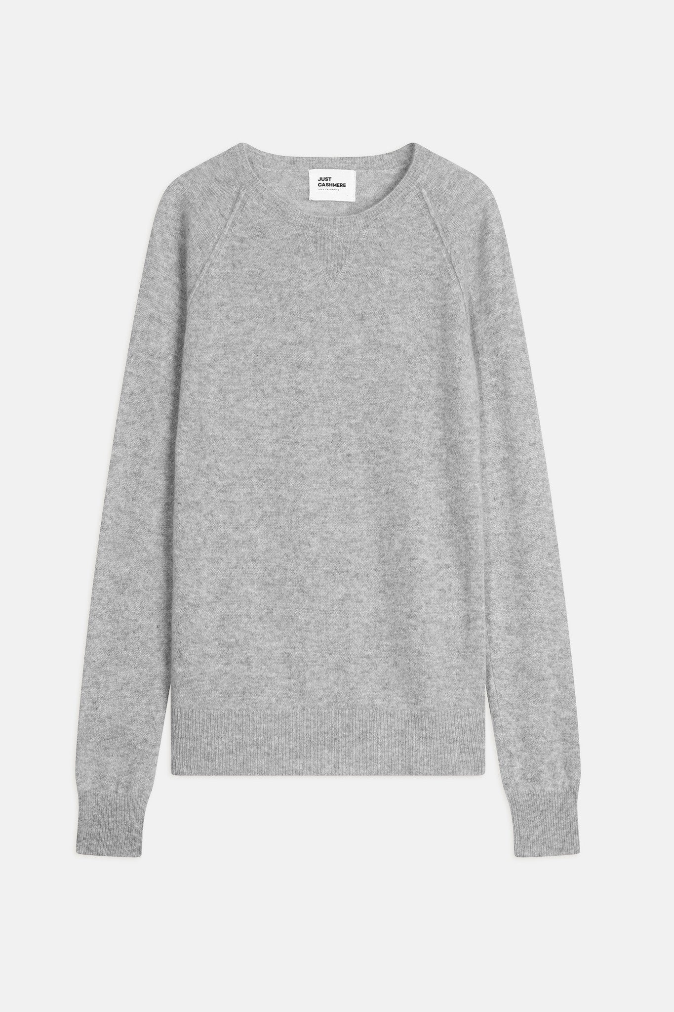 Helen round neck sweater in mottled cloud