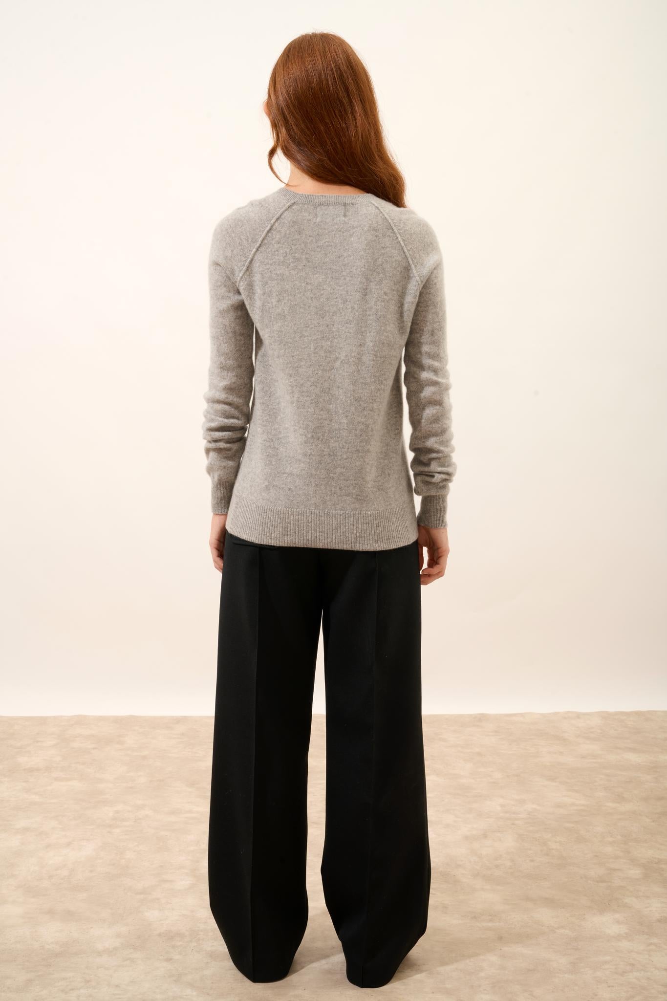 HELEN round-neck sweater nuage chiné