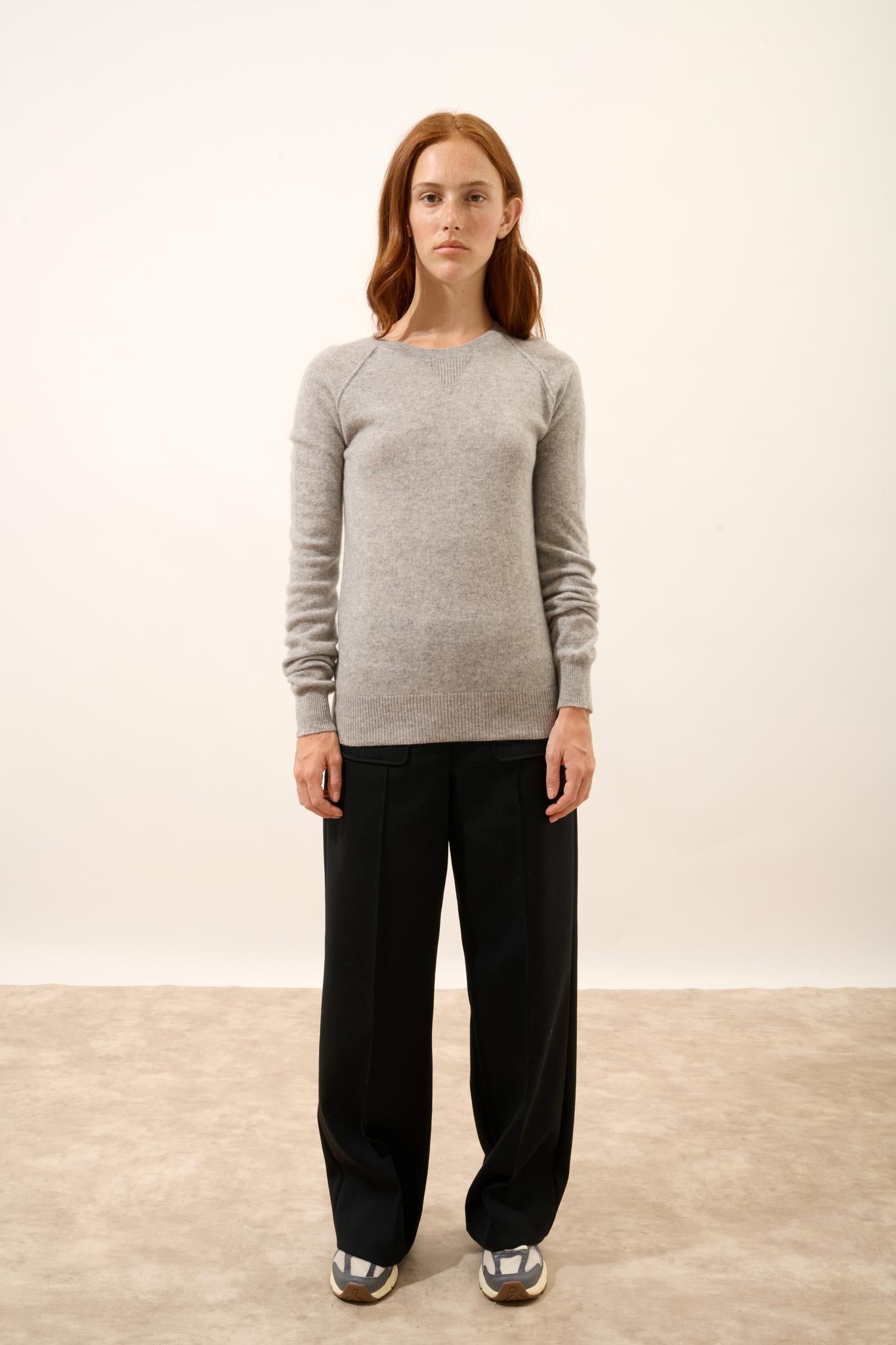 HELEN round-neck sweater nuage chiné