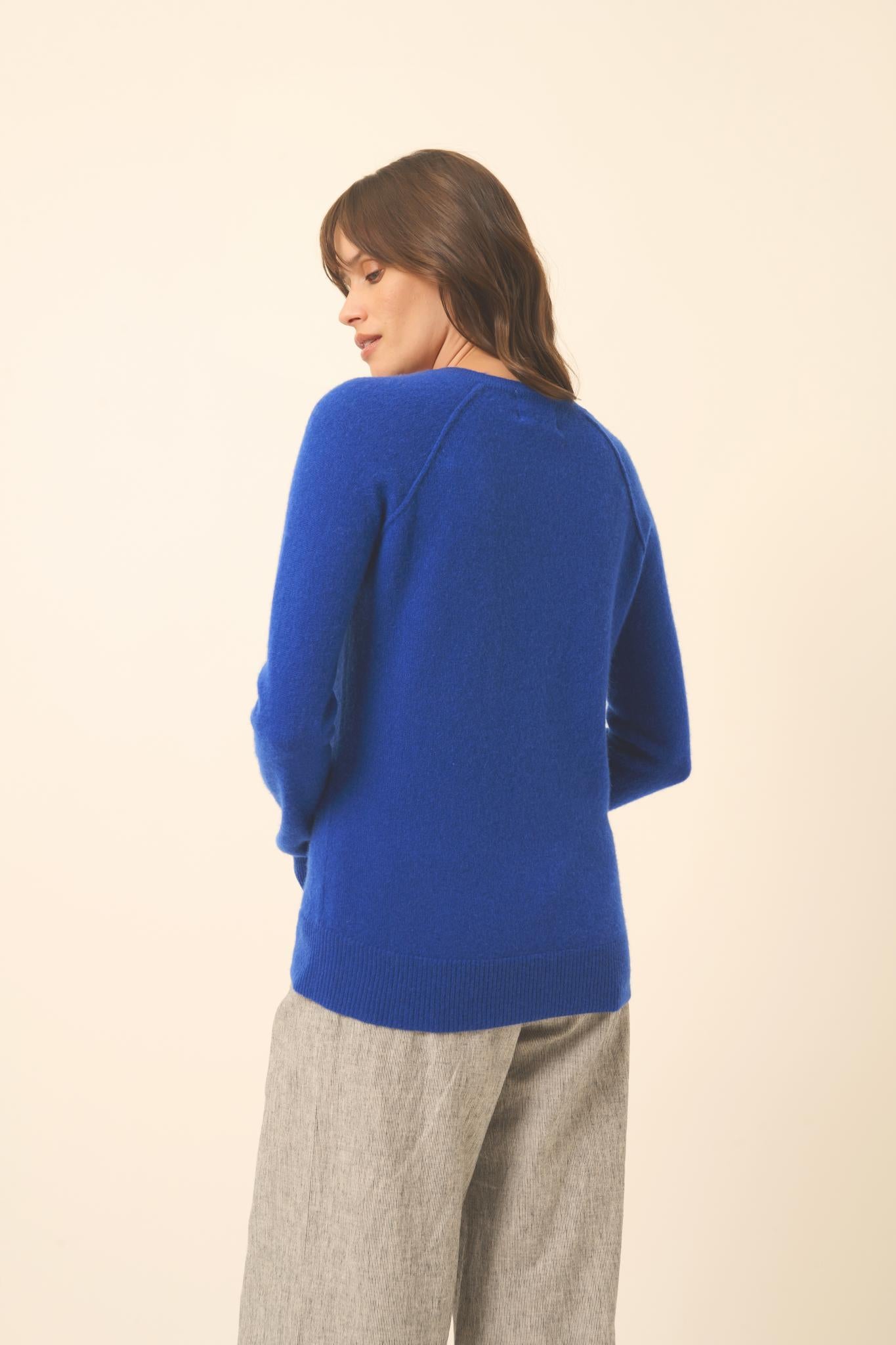 HELEN ultramarine round-neck sweater