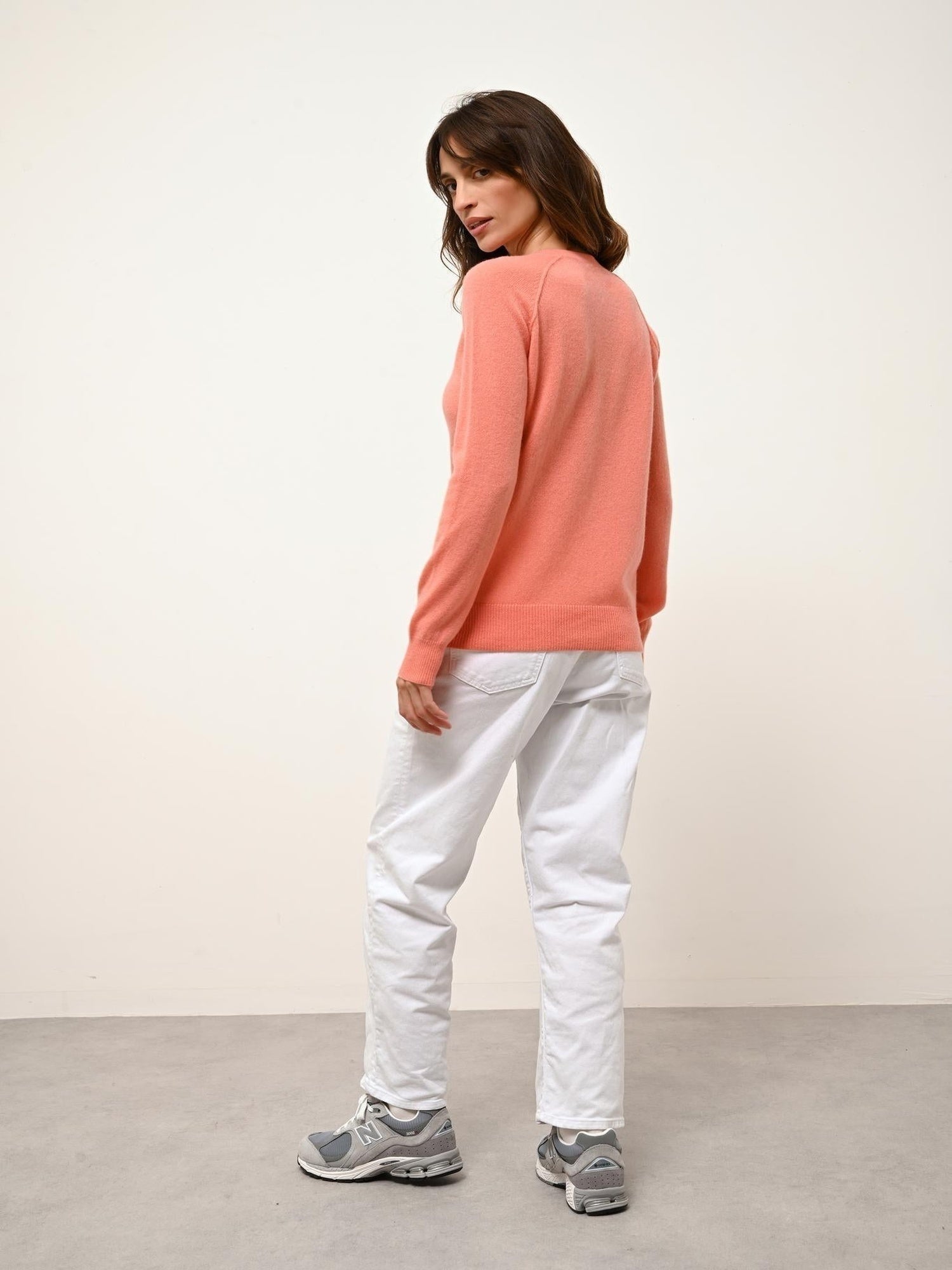 HELEN pull col rond pêche