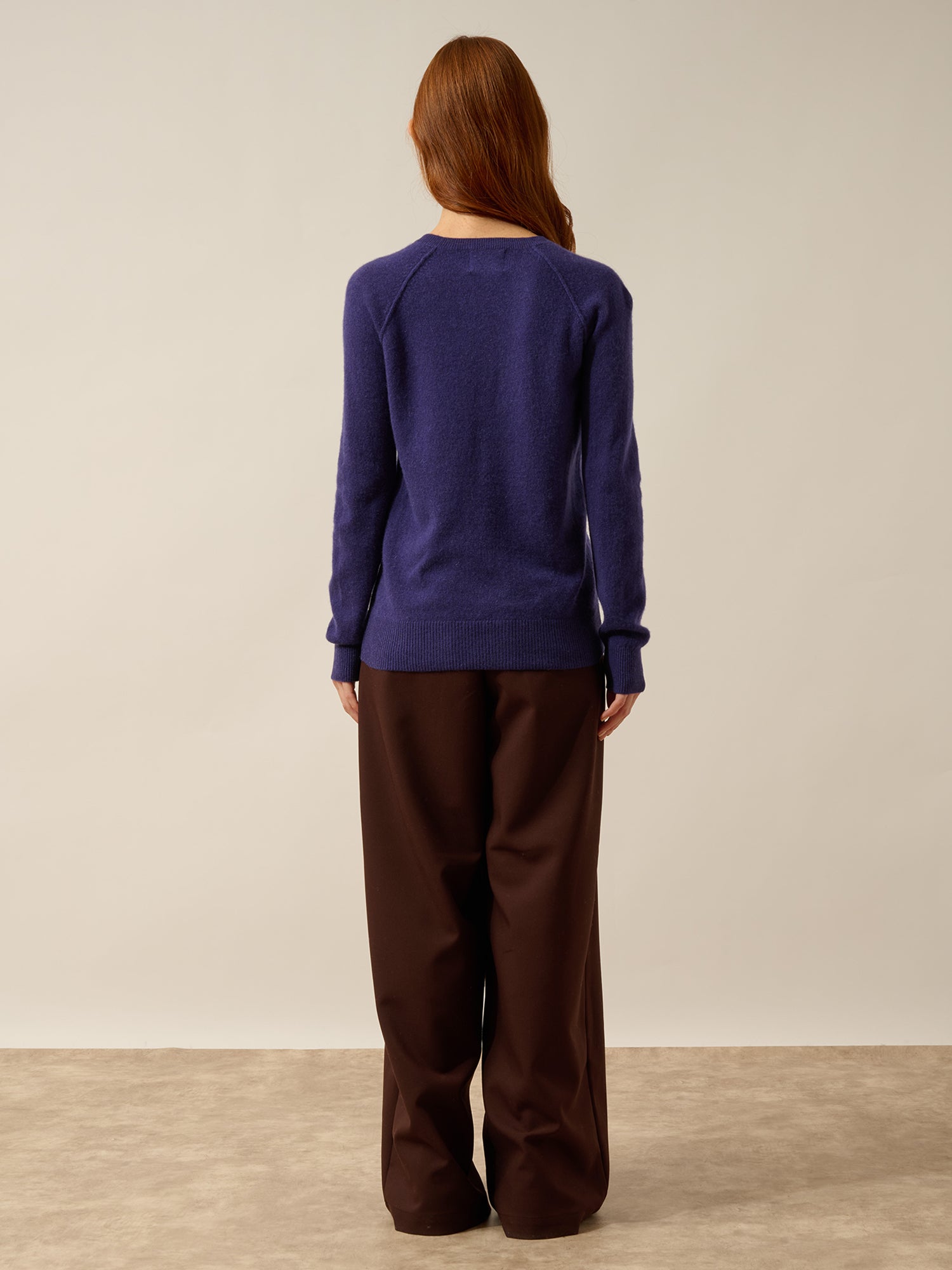 HELEN pull col rond purple