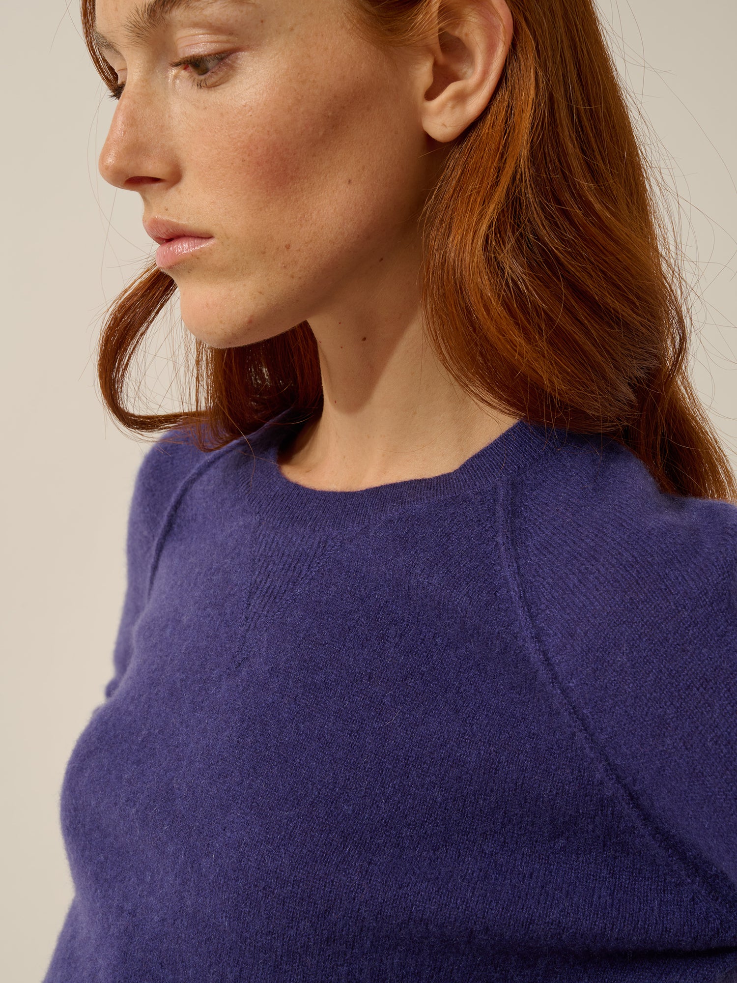 HELEN pull col rond purple
