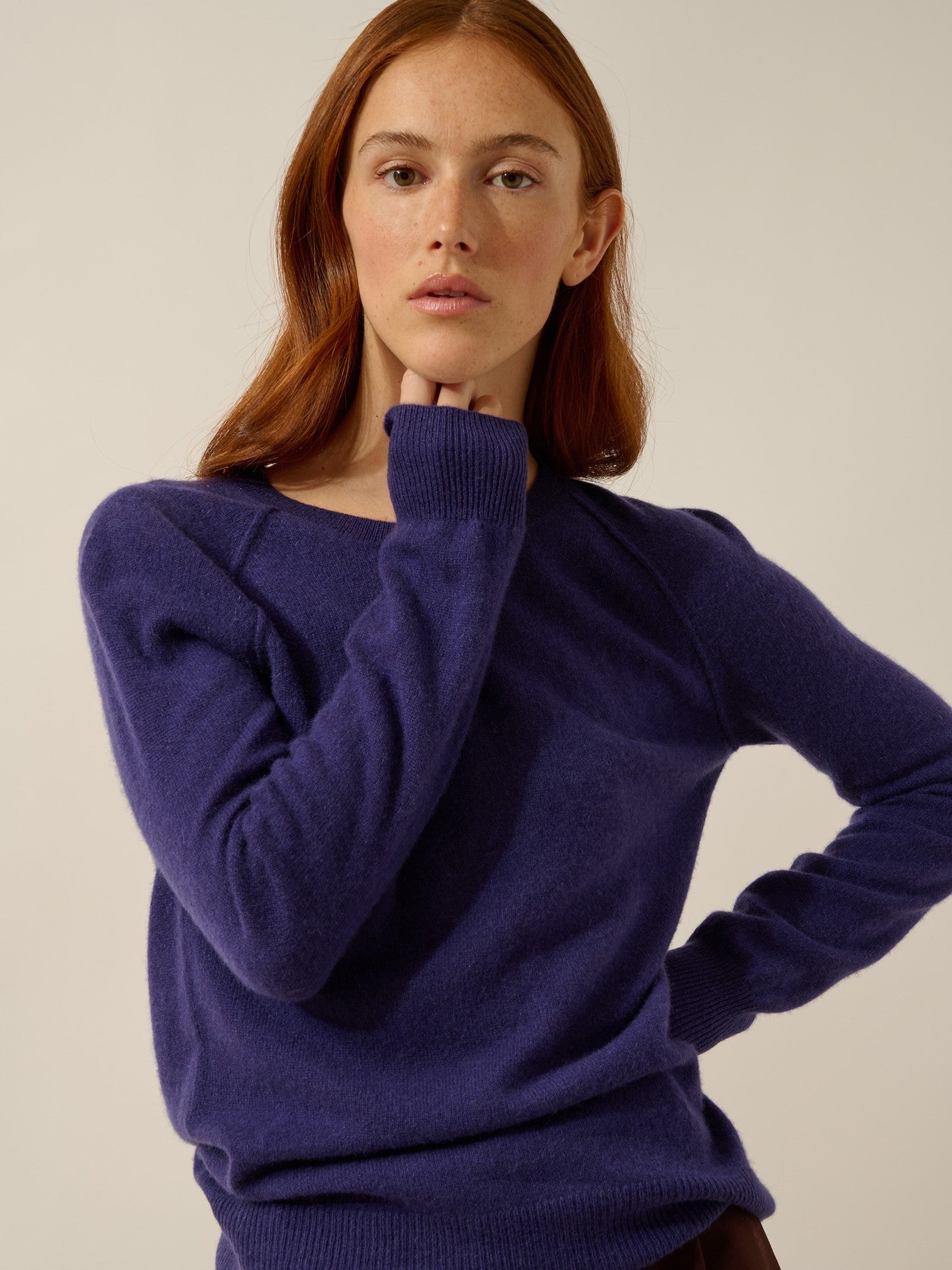 helen pull col rond purple