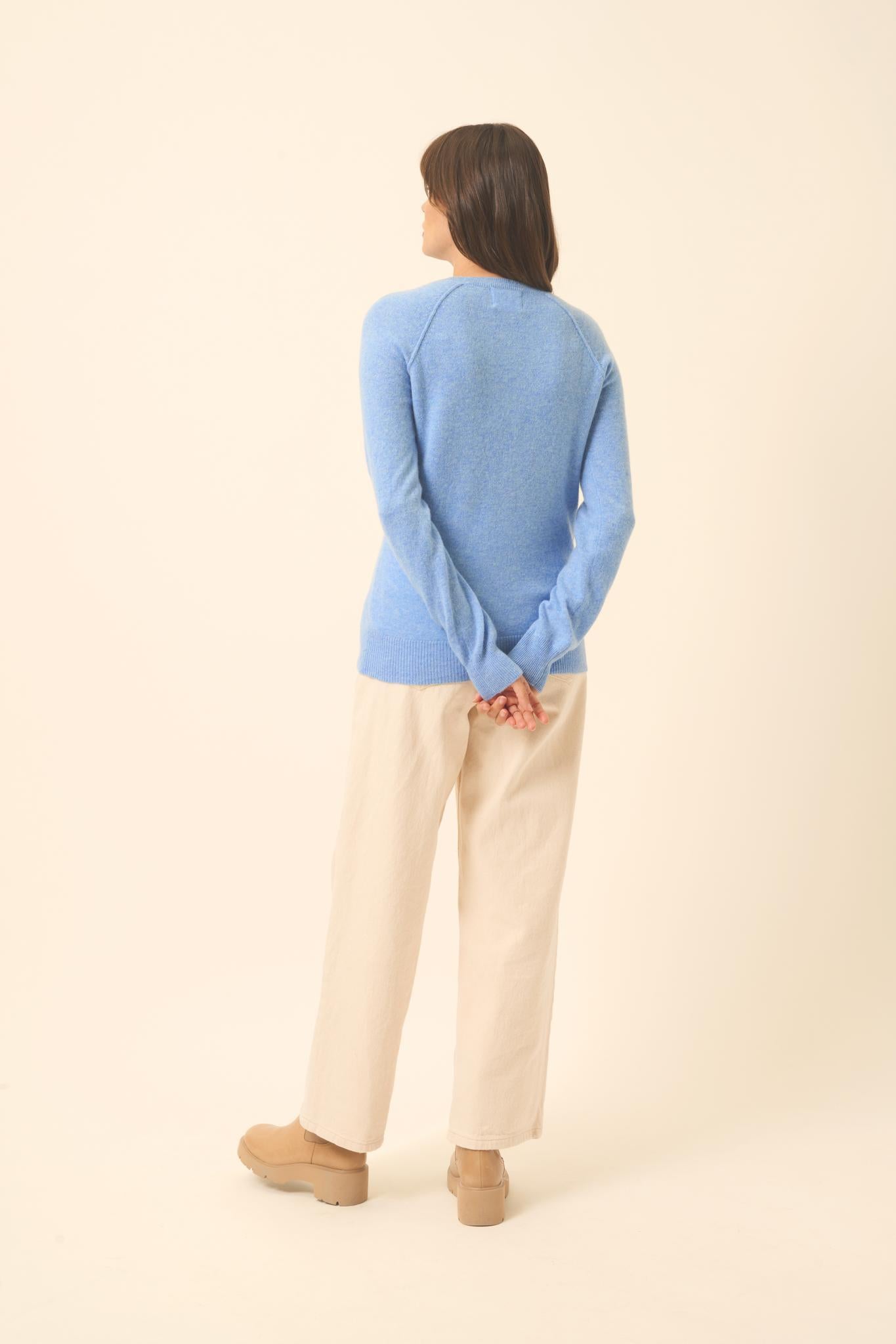 HELEN round-neck sweater sky