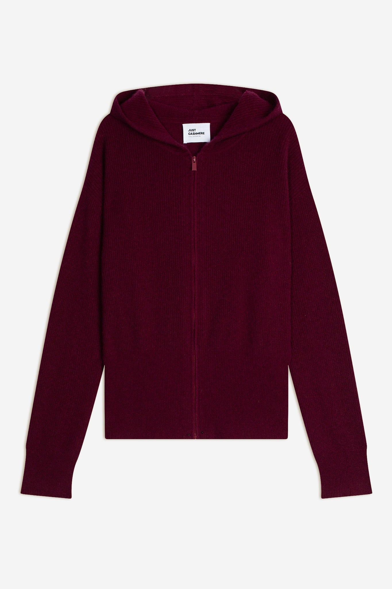 helga gilet col zippé capuche bordeaux