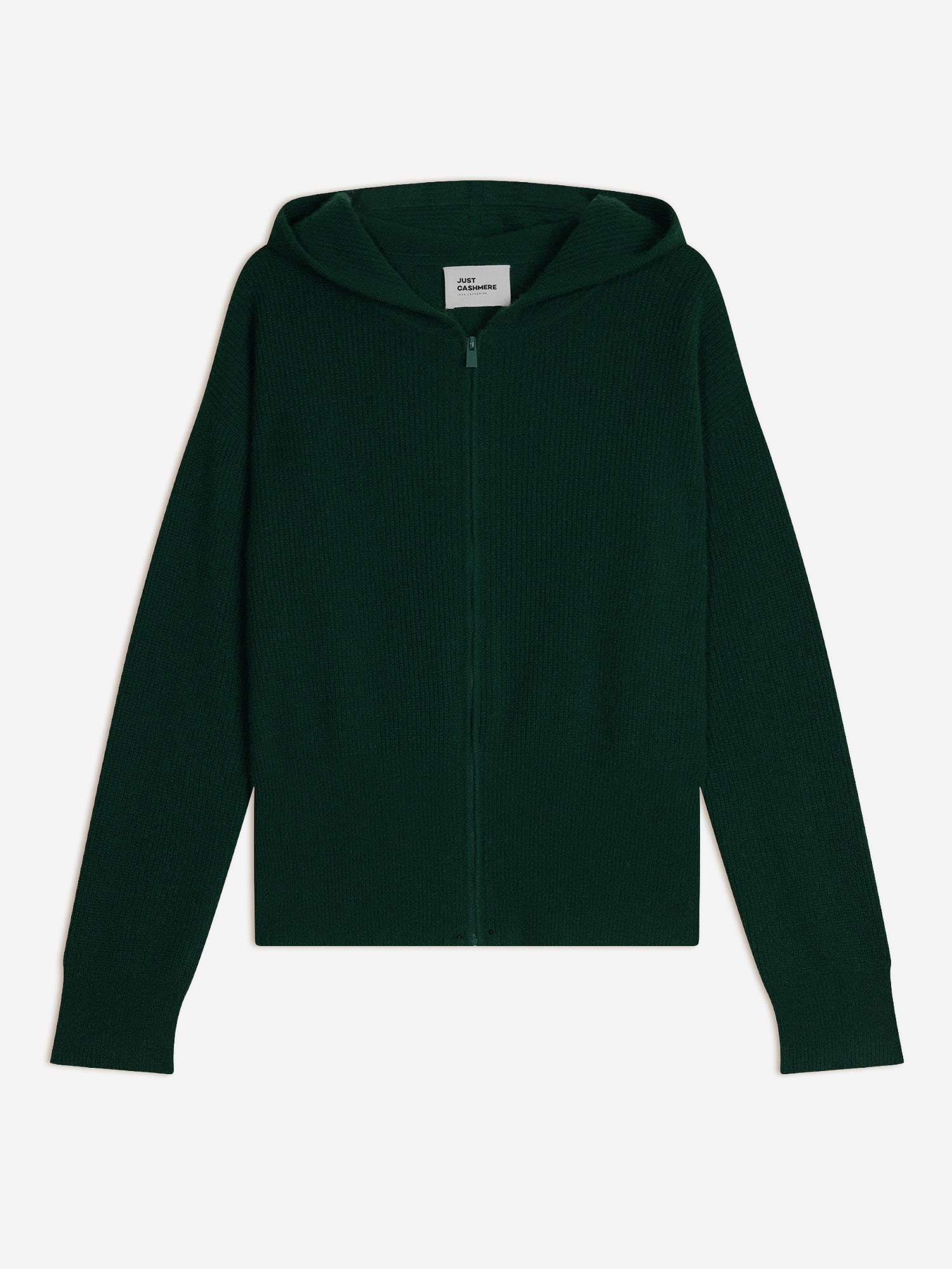 HELGA vest with zipped collar and cypress hood