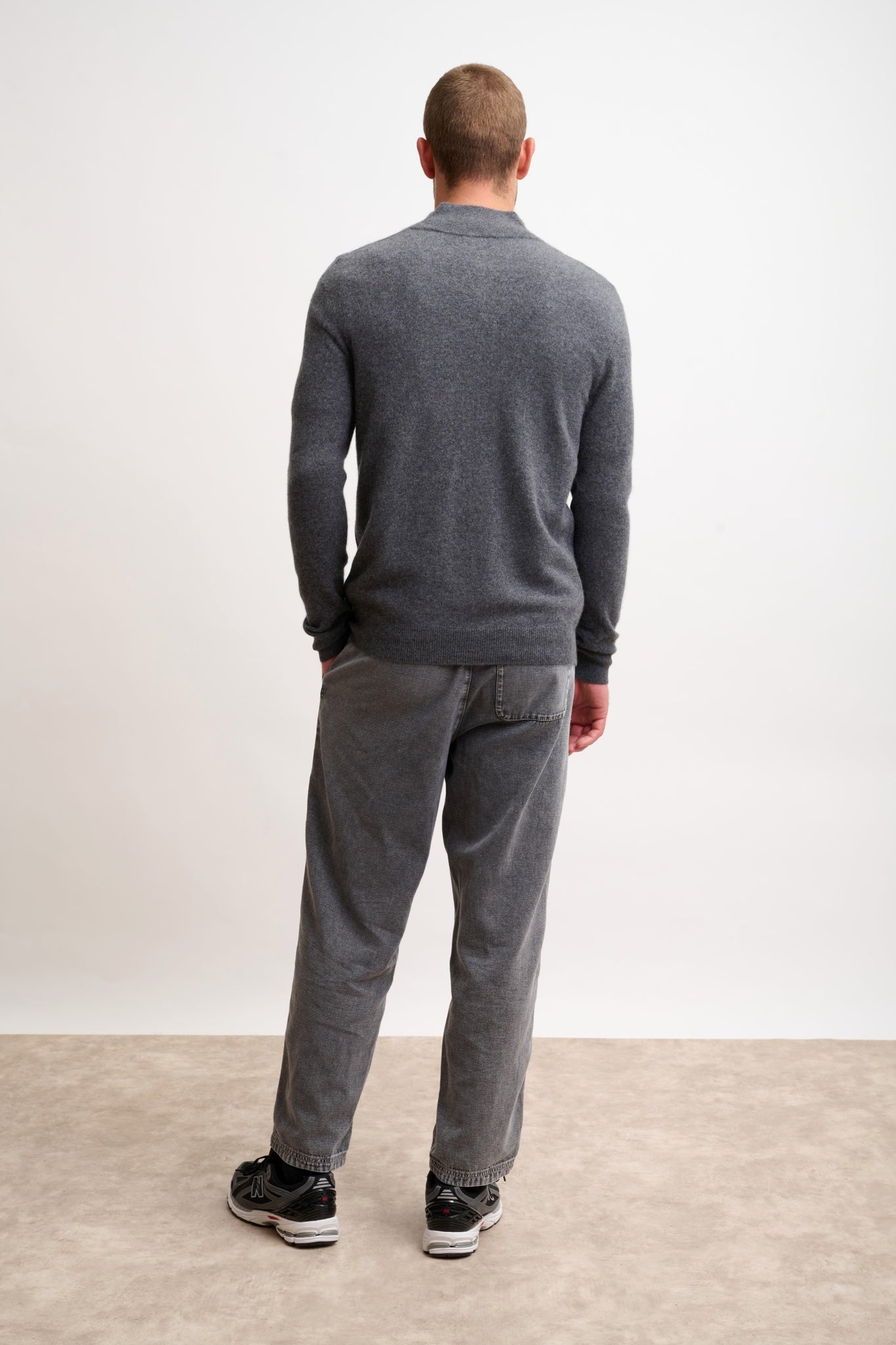 HILMIR pull col camionneur anthracite chiné