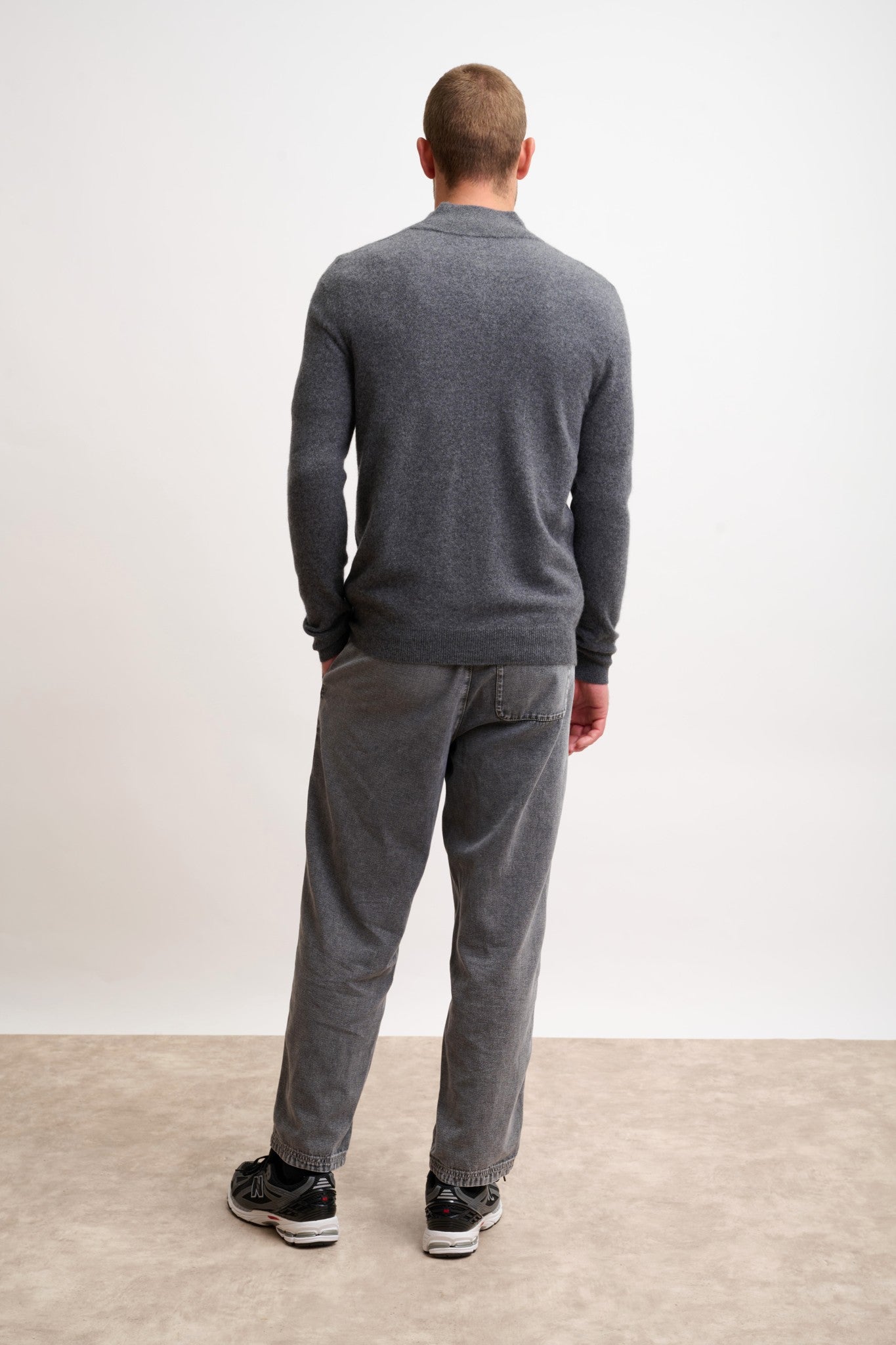 hilmir pull col camionneur anthracite chiné