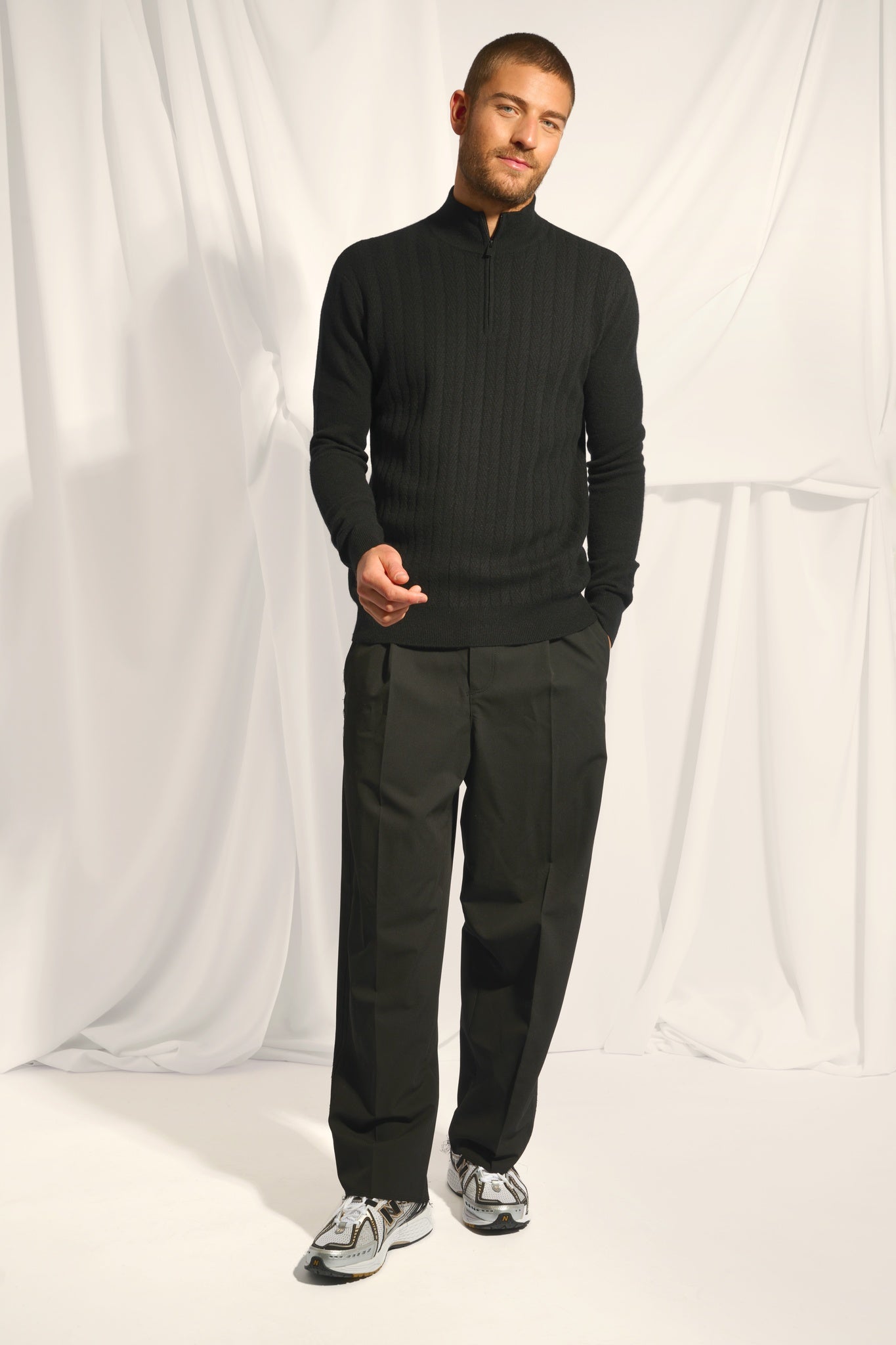 HILMIR pull col camionneur noir